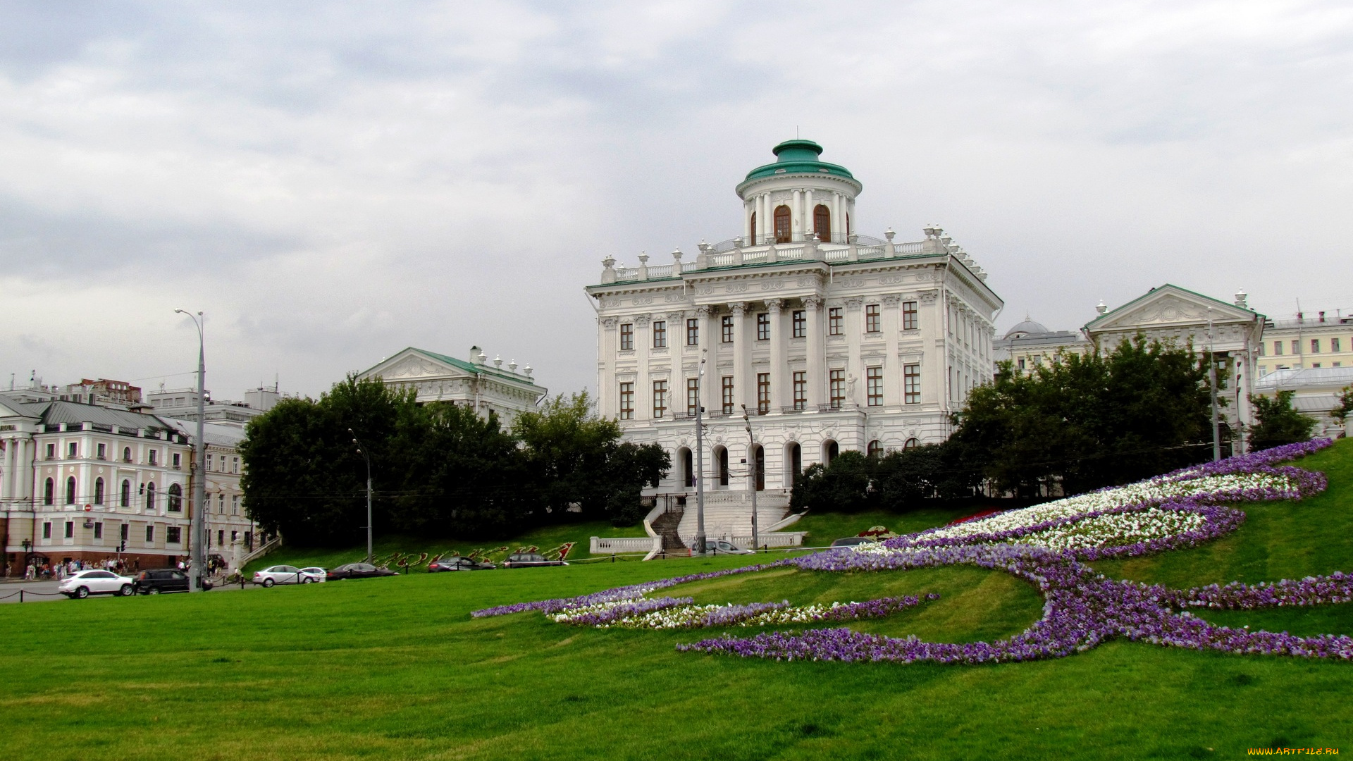 города, -, здания, , дома, цветы, здание, москва