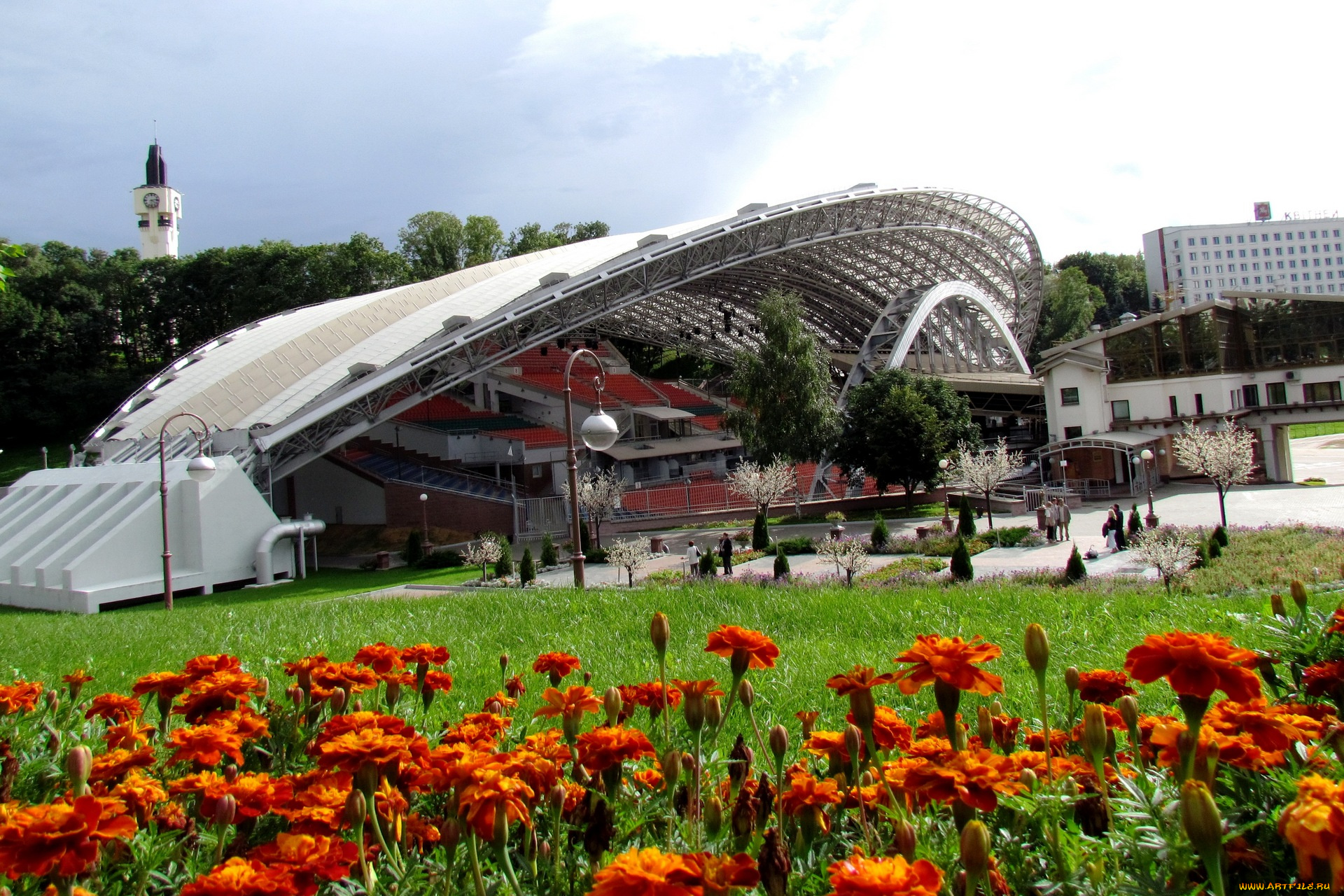 города, -, здания, , дома, базар, цветы, беларусь, витебск