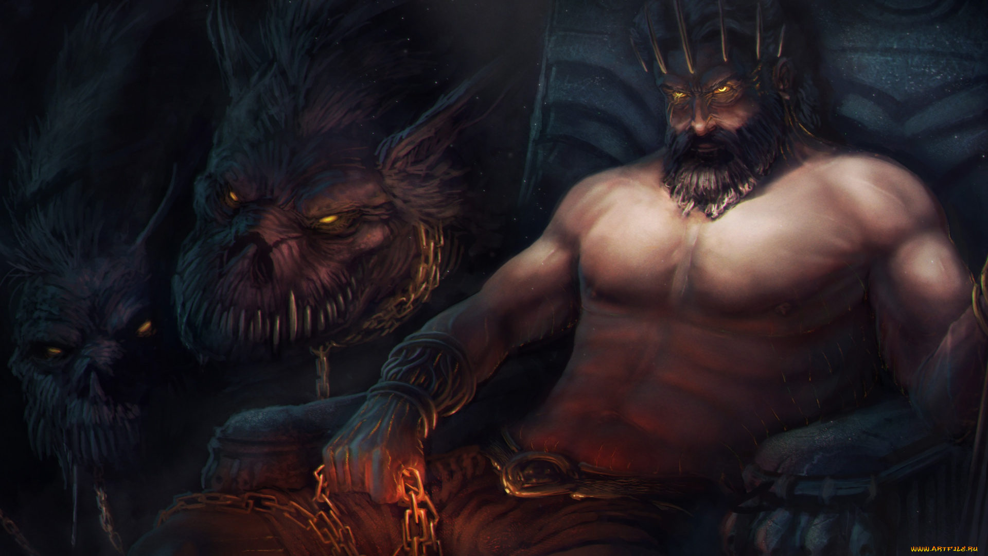 видео, игры, god, of, war, comic, игра, цербер, арт, аид, god, of, war, бог, подземное, царство