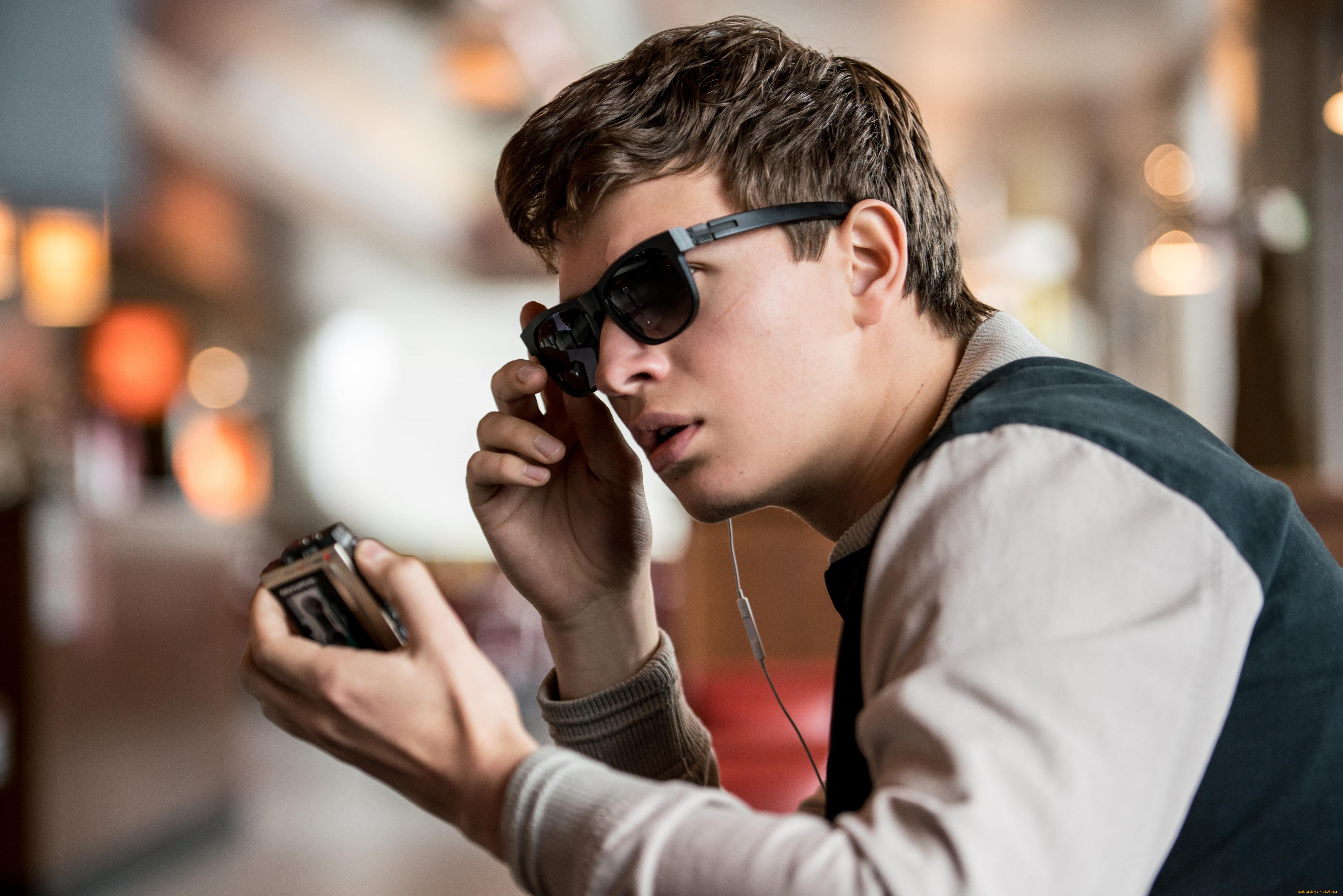 кино, фильмы, baby, driver, плейер, парень, энсел, элгорт, baby, driver, ansel, elgort, очки