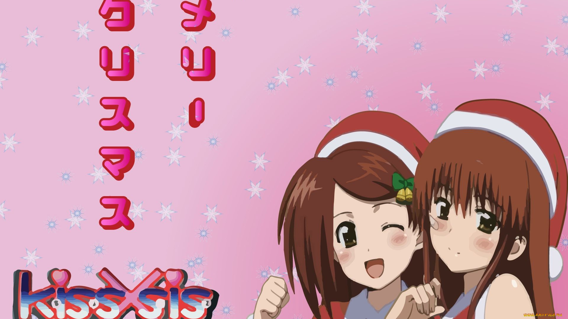 kiss&, 215, sis, аниме, kiss, x, sis, фон, взгляд, девушки