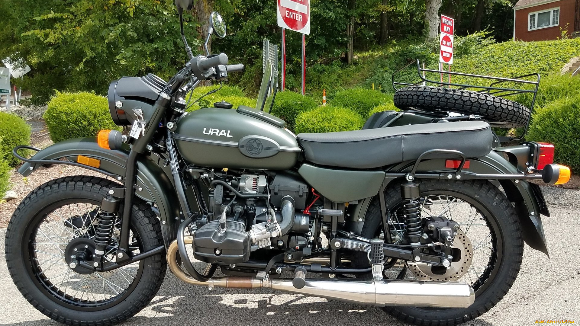 урал, мотоциклы, мотоциклы, с, коляской, мотоцикл