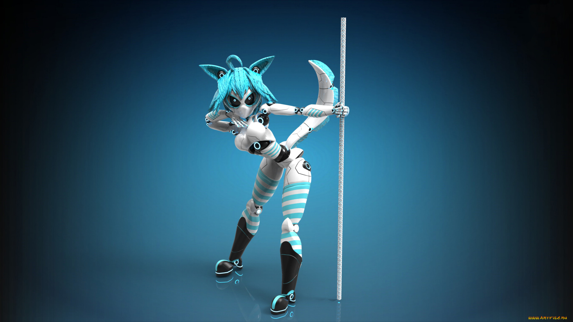 видео, игры, portal, 2, пилон, взгляд, существо, девушка