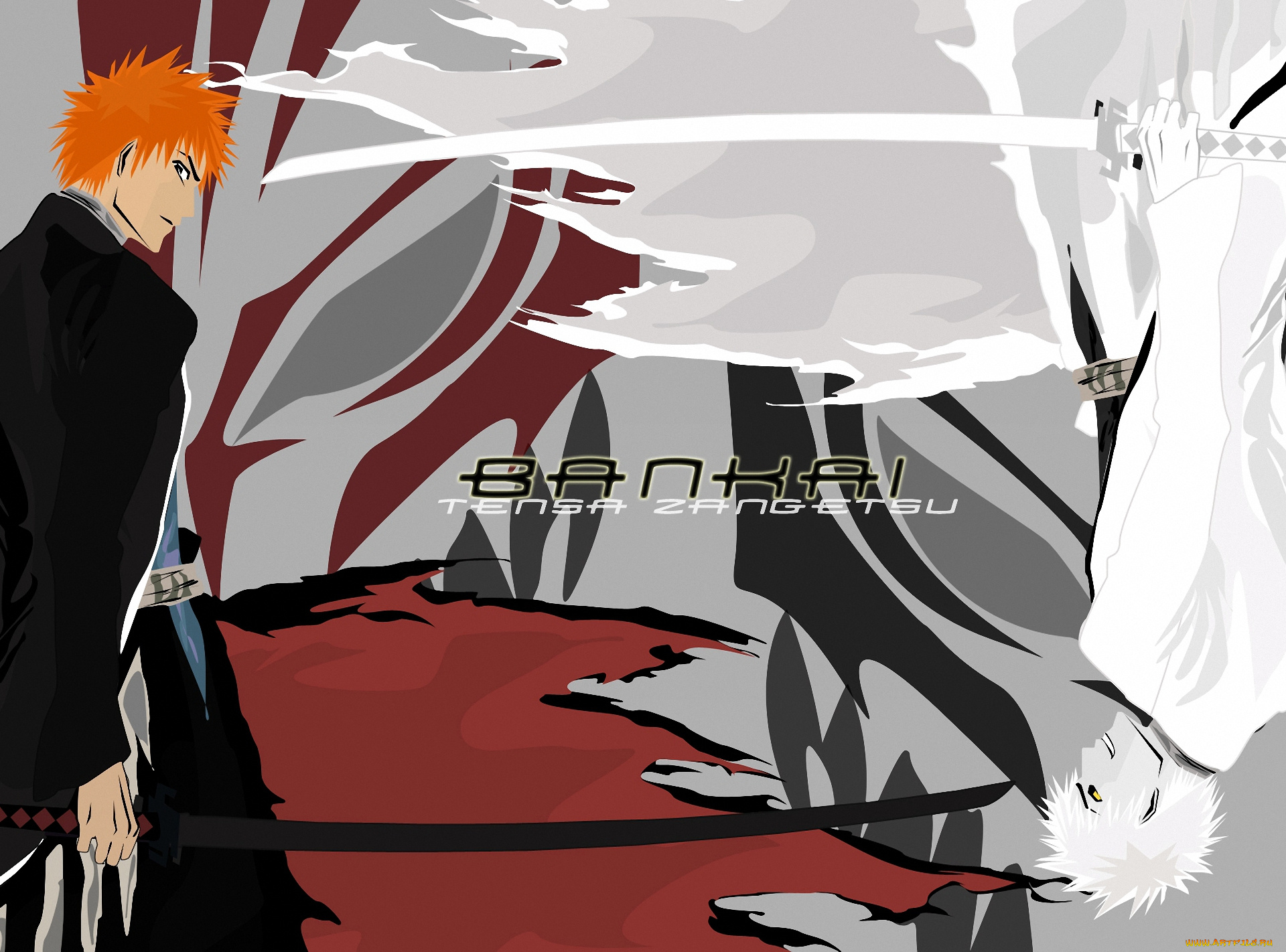 аниме, bleach, меч, kurosaki, shinigami, ichigo, hichigo, ичиго, шинигами
