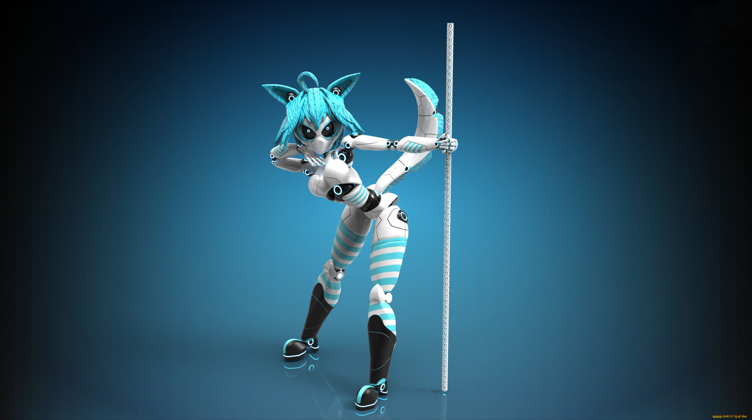 видео, игры, portal, 2, пилон, взгляд, существо, девушка