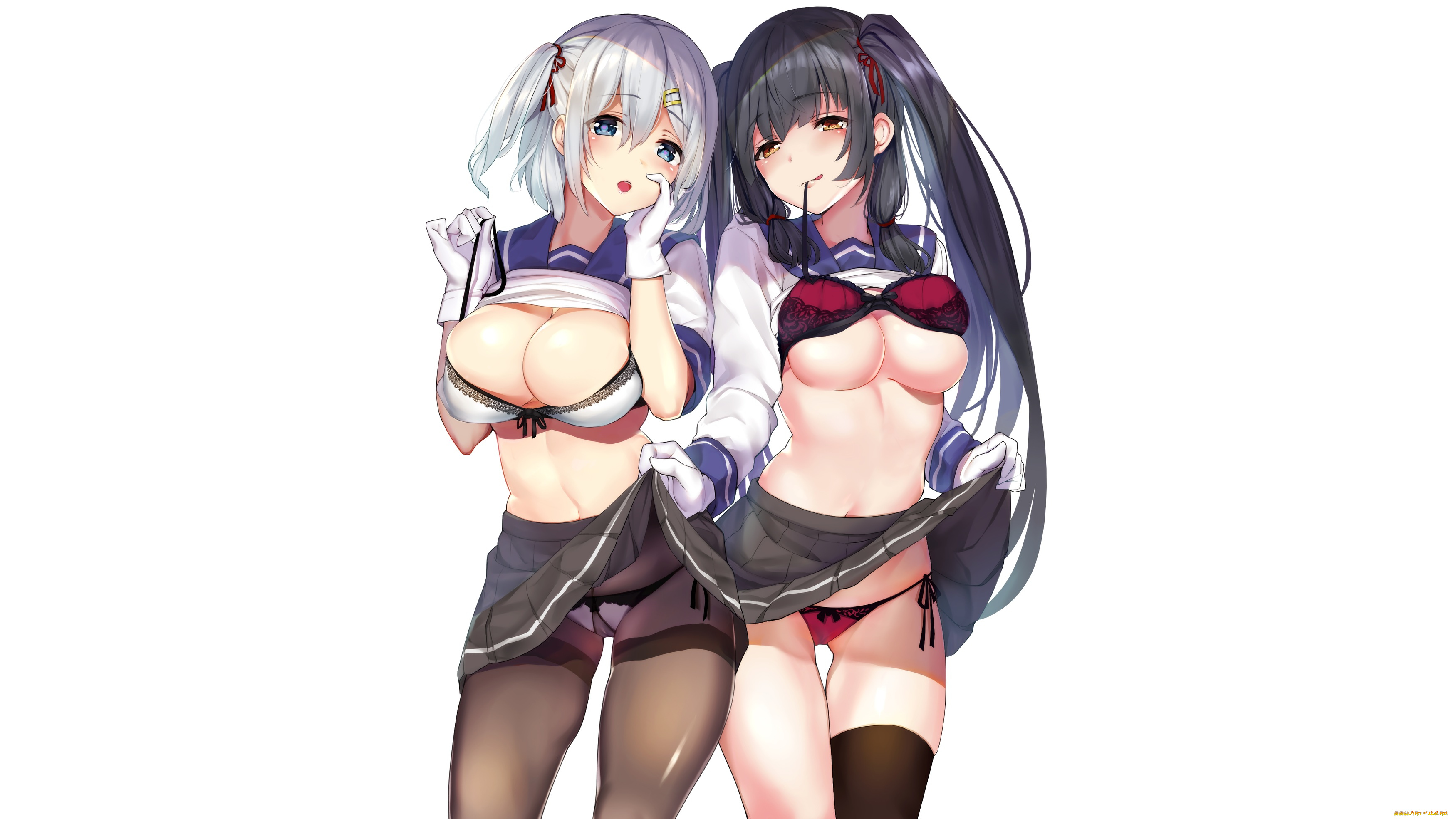 аниме, kantai, collection, фон, взгляд, девушки