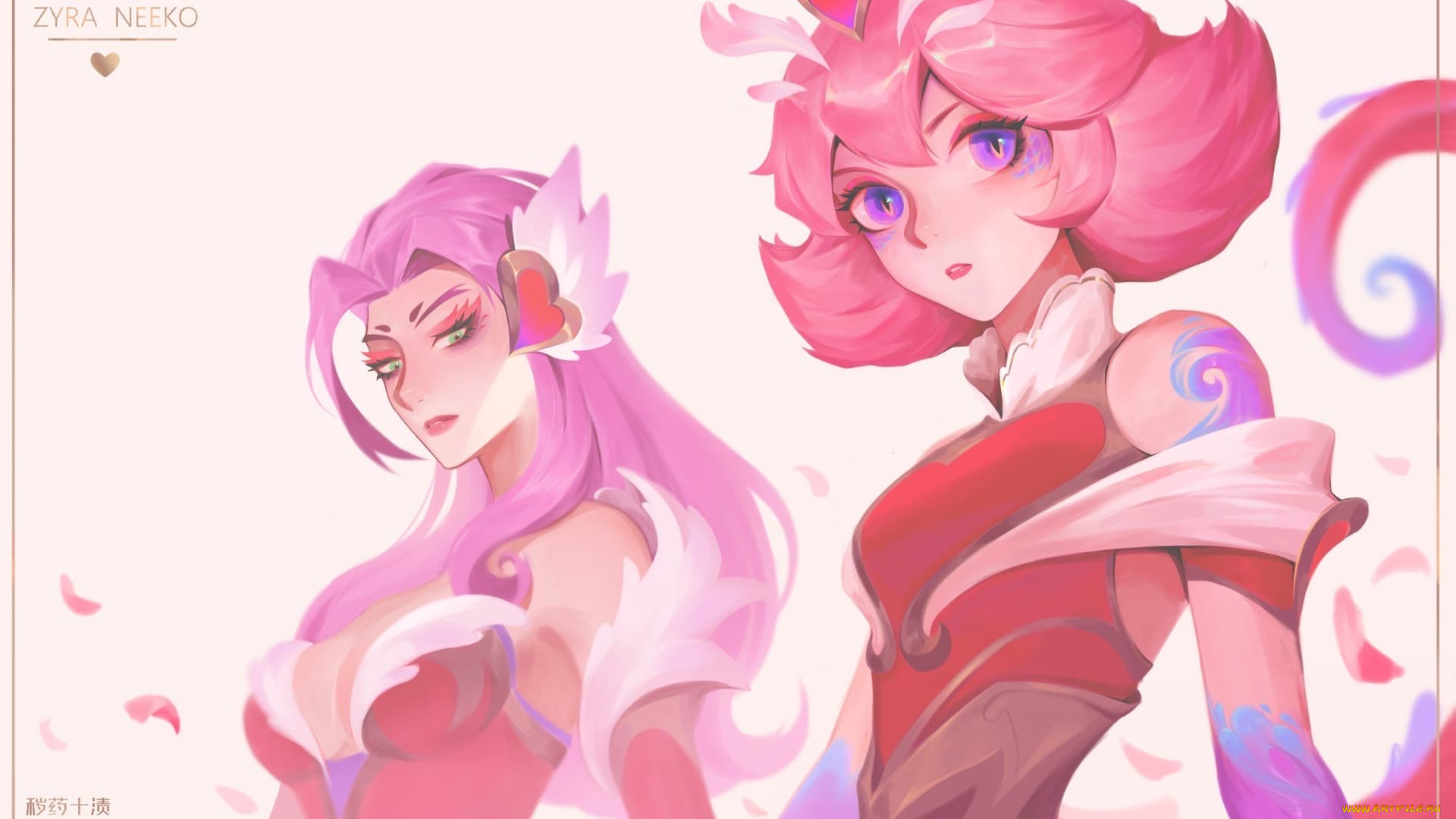 видео, игры, league, of, legends, zyra, neeko