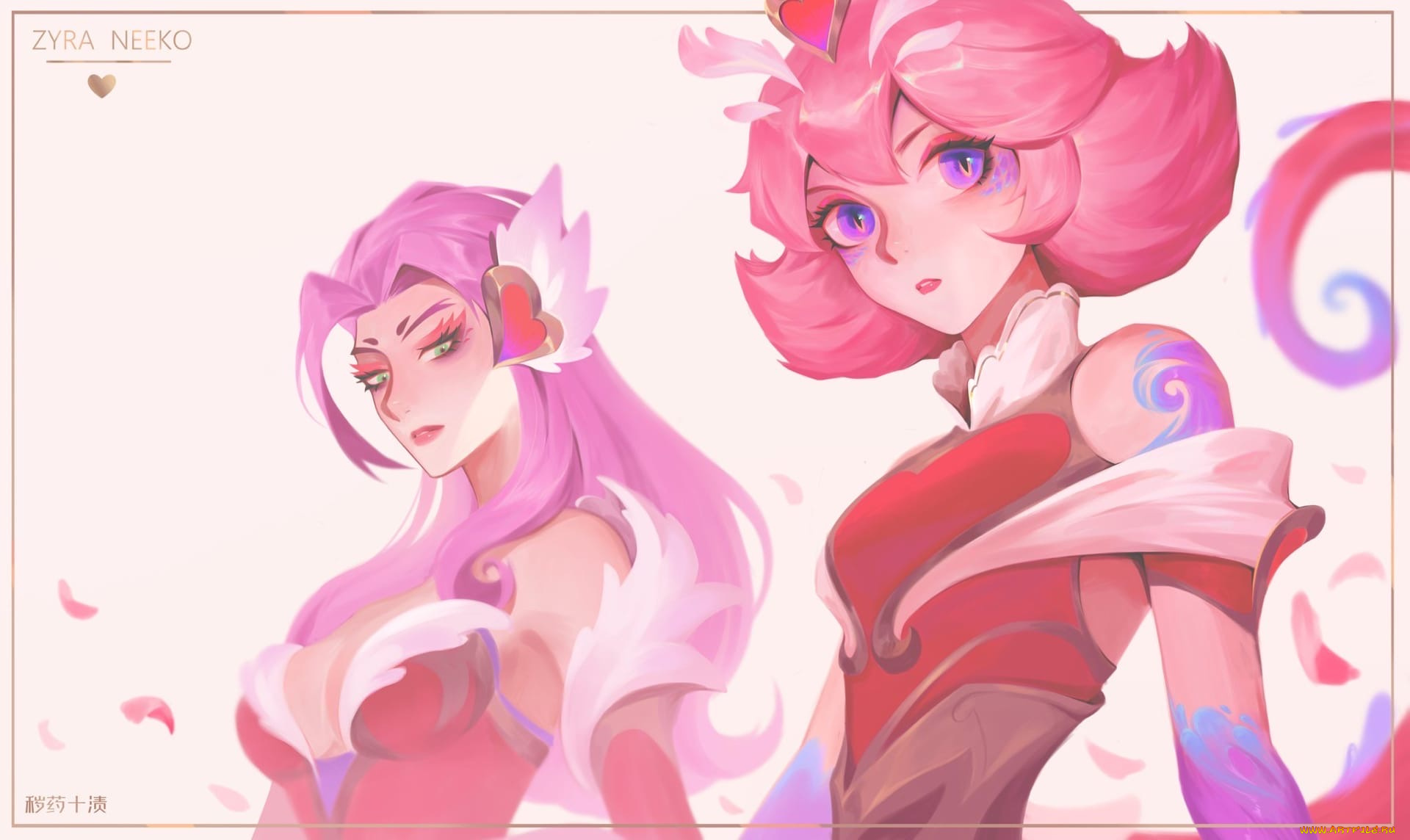 видео, игры, league, of, legends, zyra, neeko