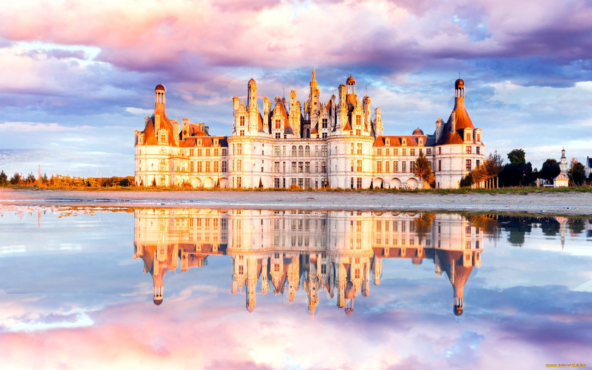 chateau, de, chambord, города, замки, франции, chateau, de, chambord