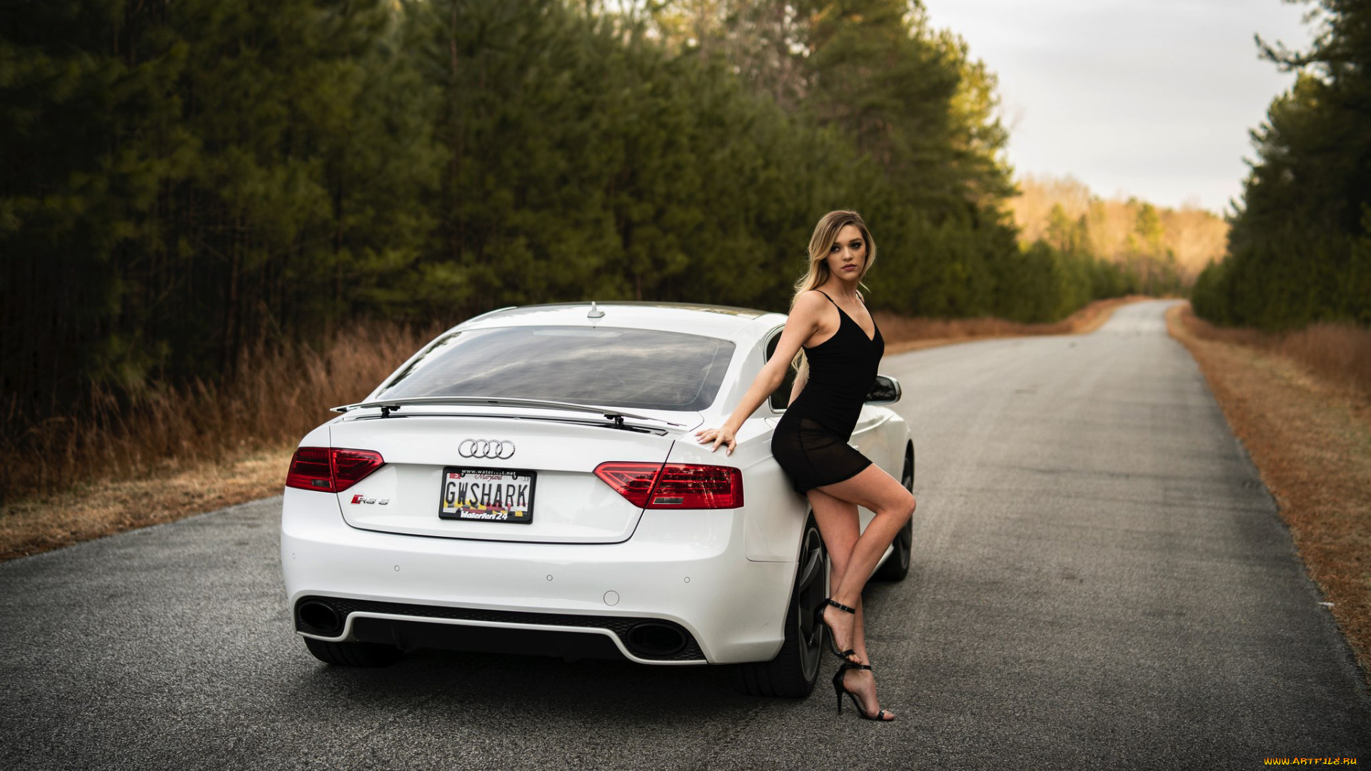 автомобили, -авто, с, девушками, audi, rs5, девушка, блондинка, дорога, лес
