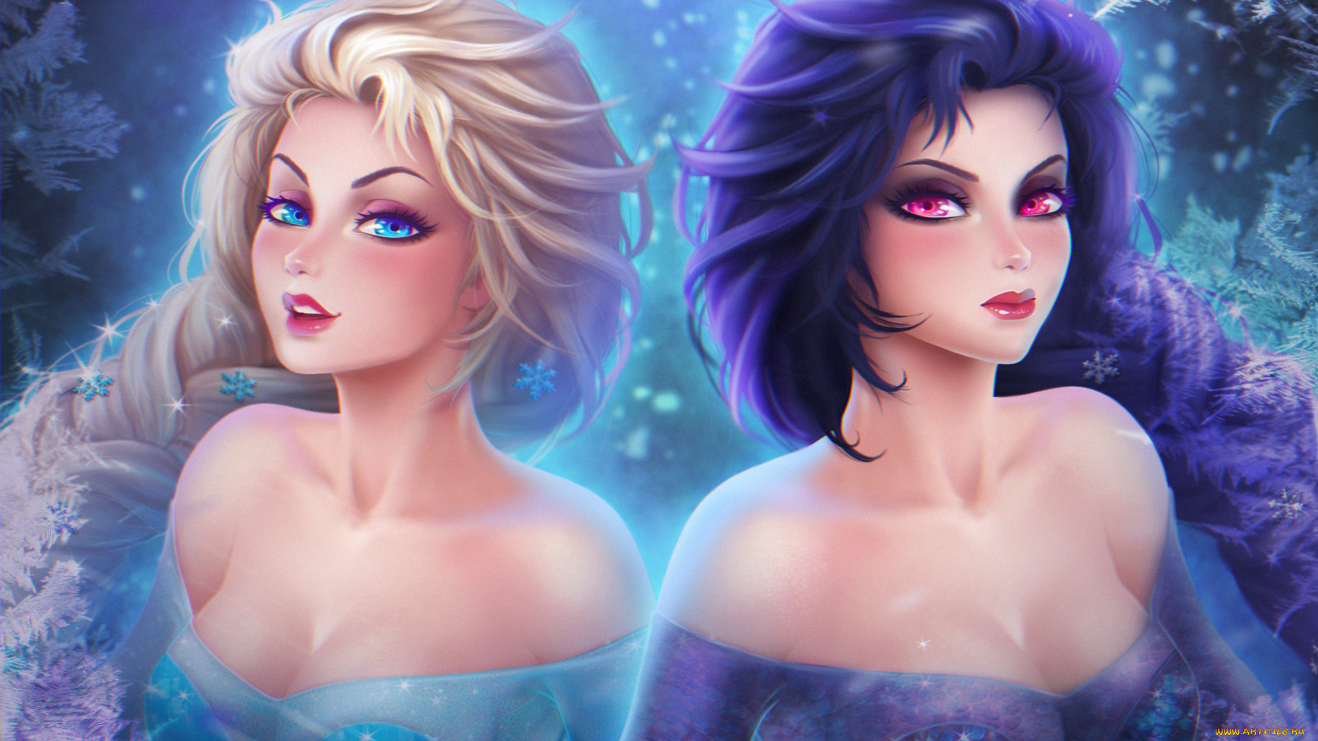 рисованное, кино, , мультфильмы, девушки, фон, взгляд