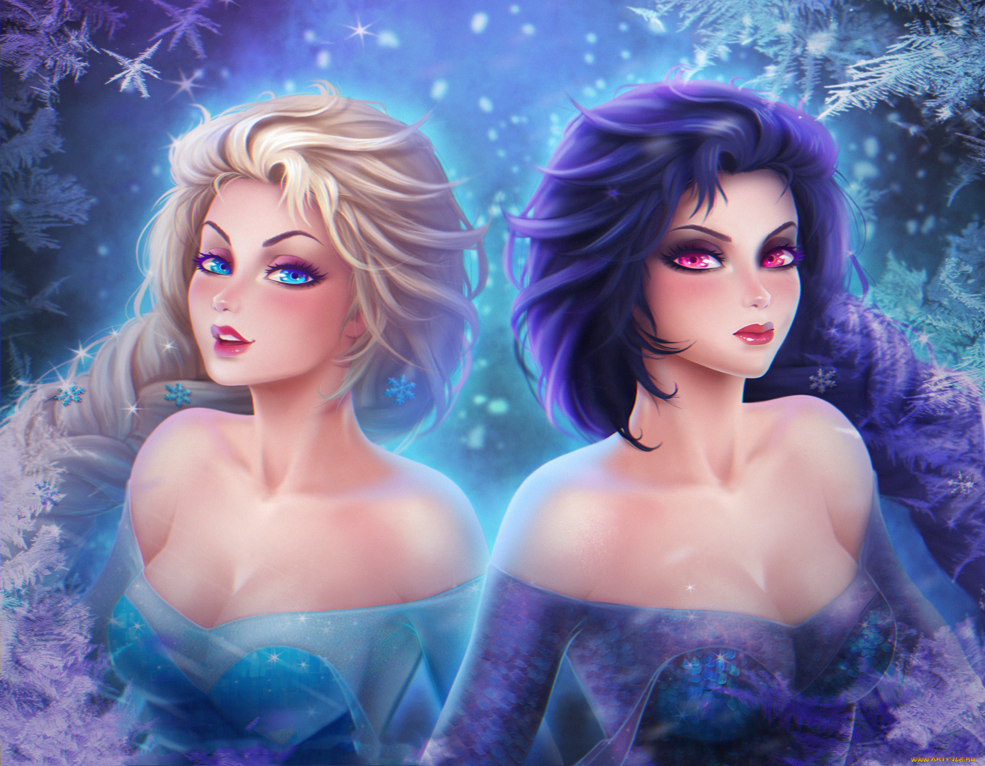 рисованное, кино, , мультфильмы, девушки, фон, взгляд