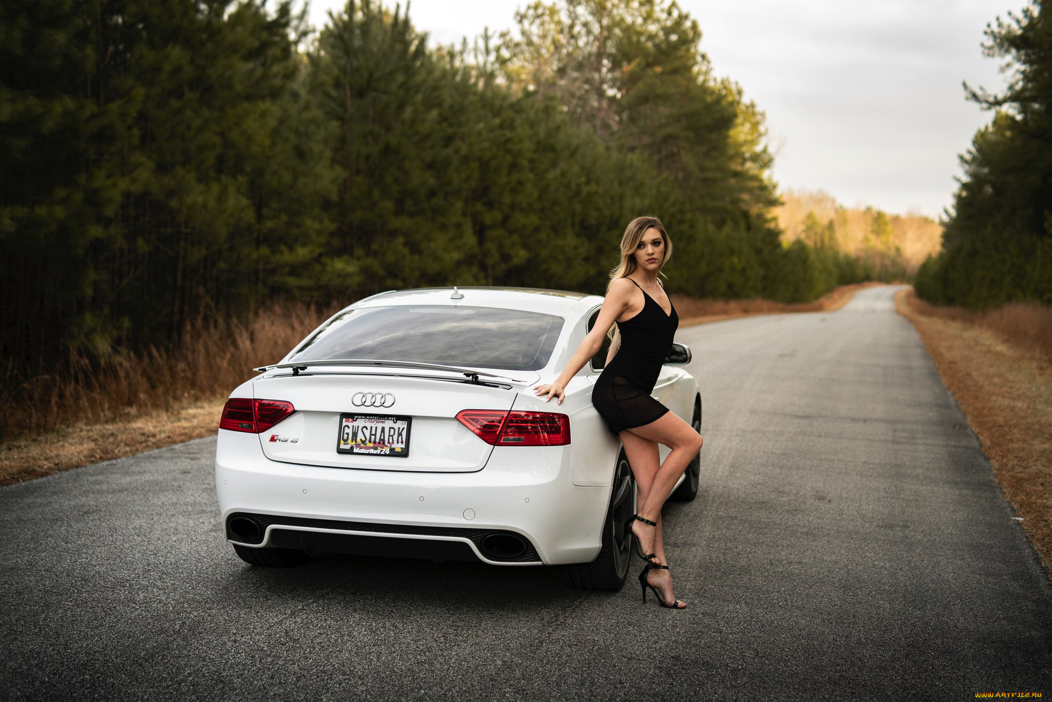 автомобили, -авто, с, девушками, audi, rs5, девушка, блондинка, дорога, лес