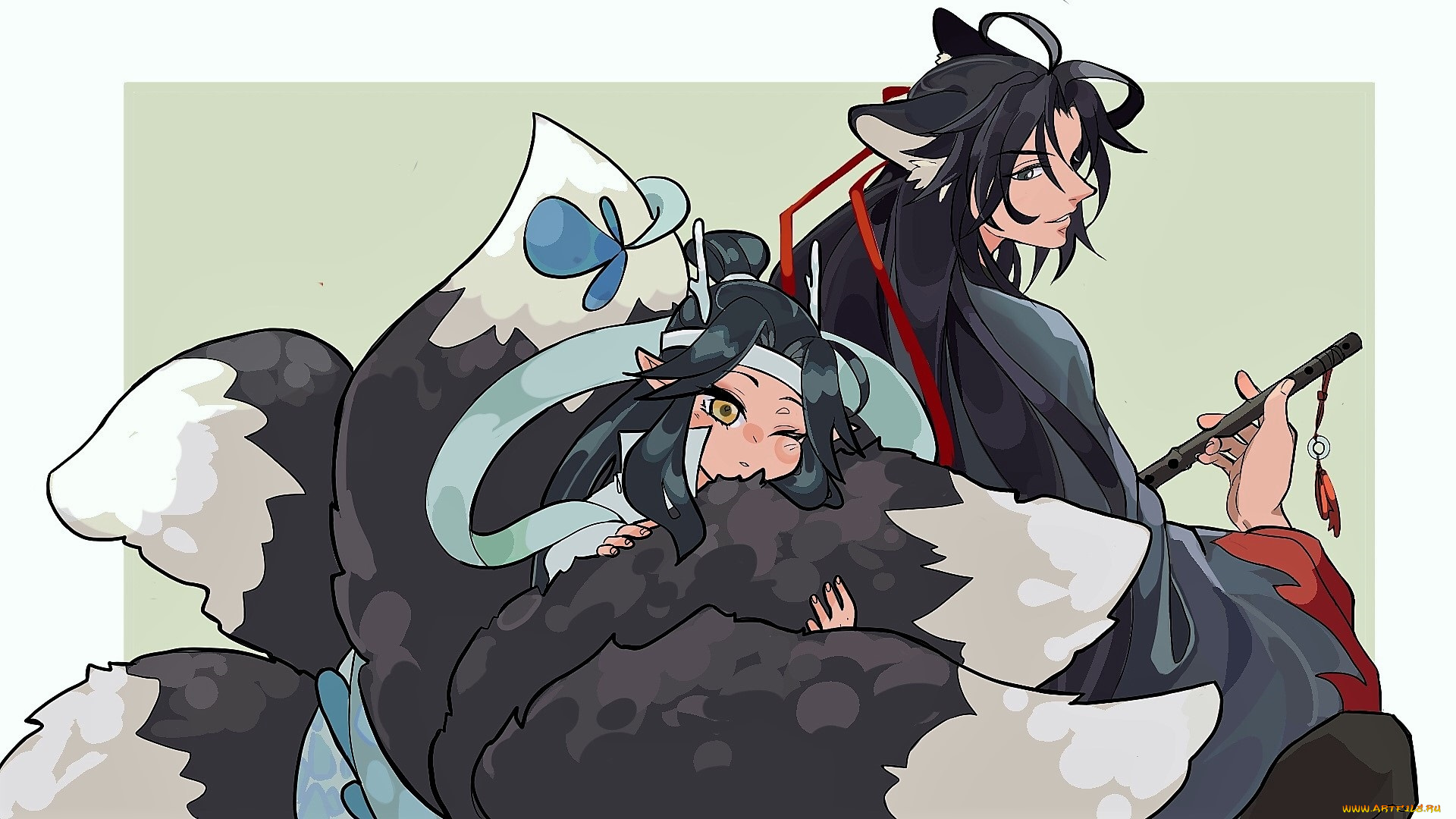 аниме, mo, dao, zu, shi, вэй, усянь, лань, ванцзы, хвосты, лис