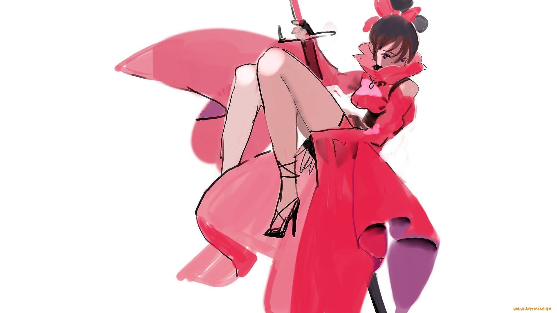 аниме, unknown, , другое, , девушка, оружие