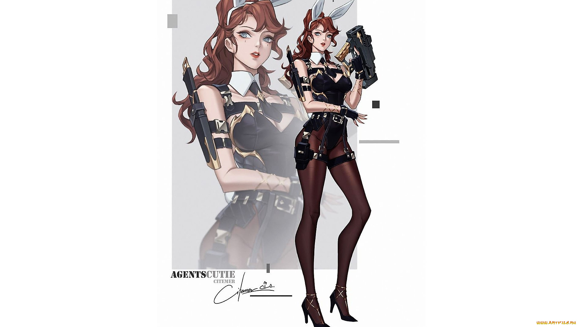 аниме, животные, , существа, девушка, ушки, оружие