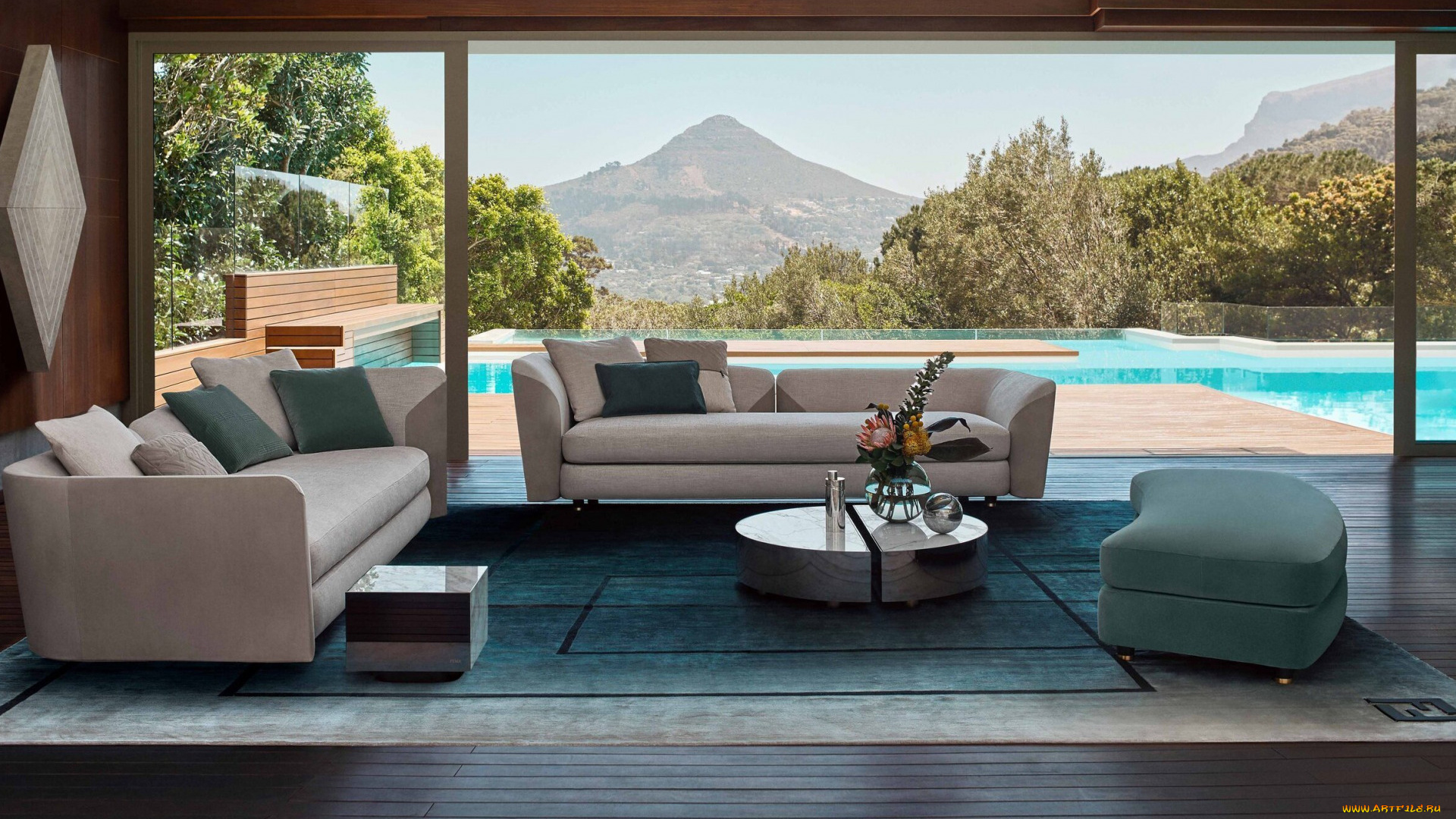 интерьер, веранды, , террасы, , балконы, горы, бассейн, веранда, мягкая, мебель