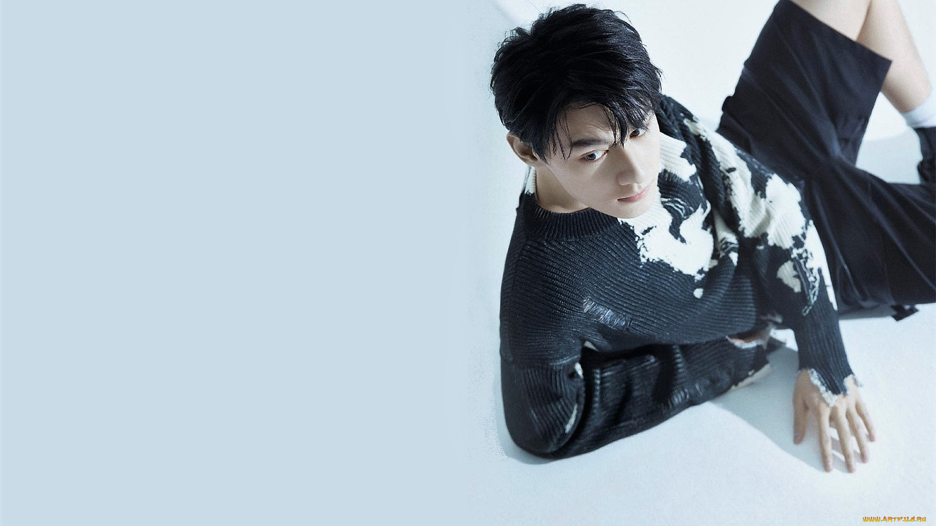 мужчины, wang, zhuocheng, акер, свитер, шорты