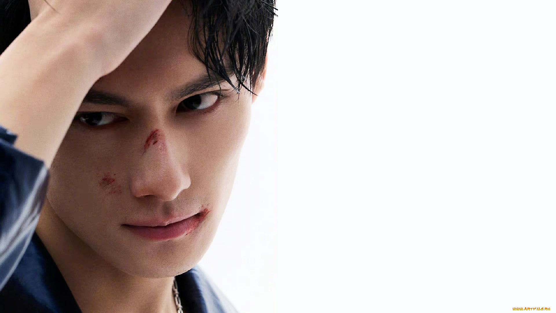 мужчины, wang, zhuocheng, актер, лицо, ссадины