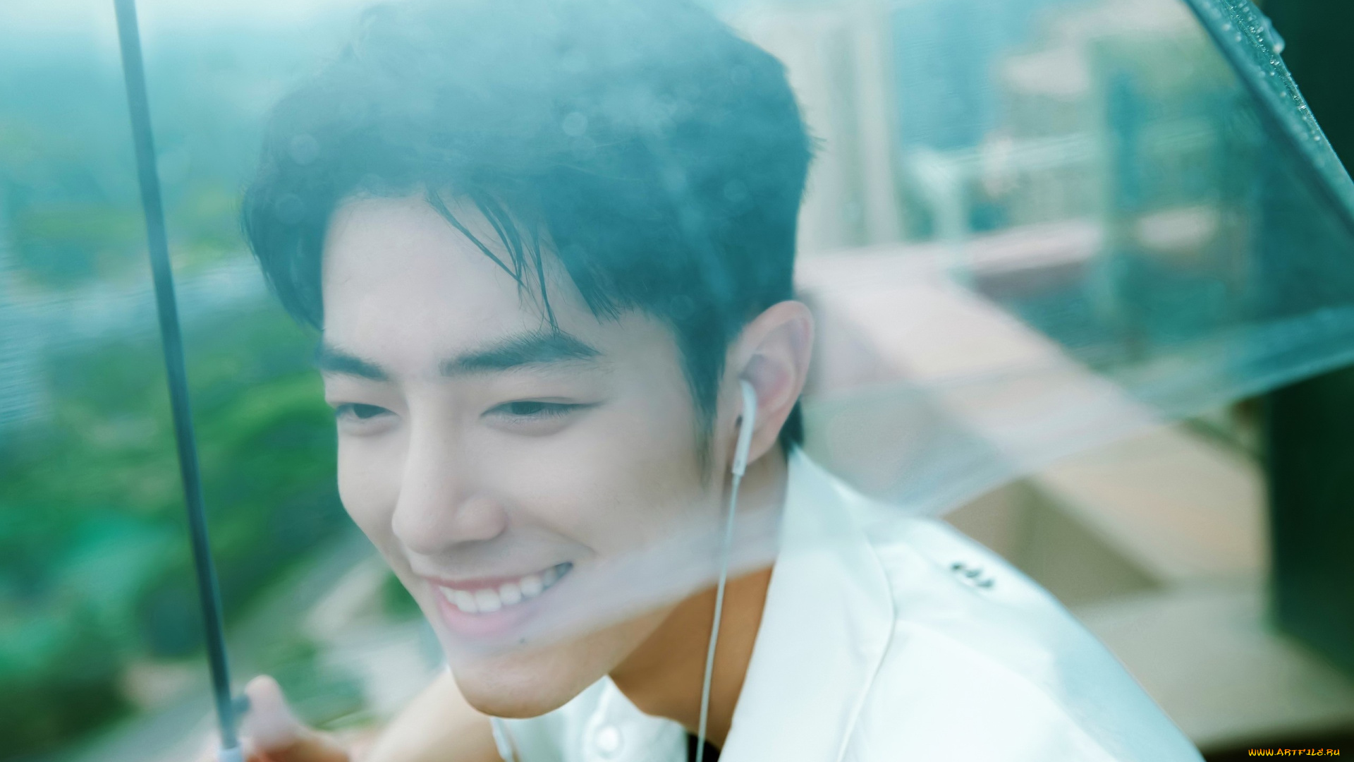 мужчины, xiao, zhan, актер, лицо, стекло