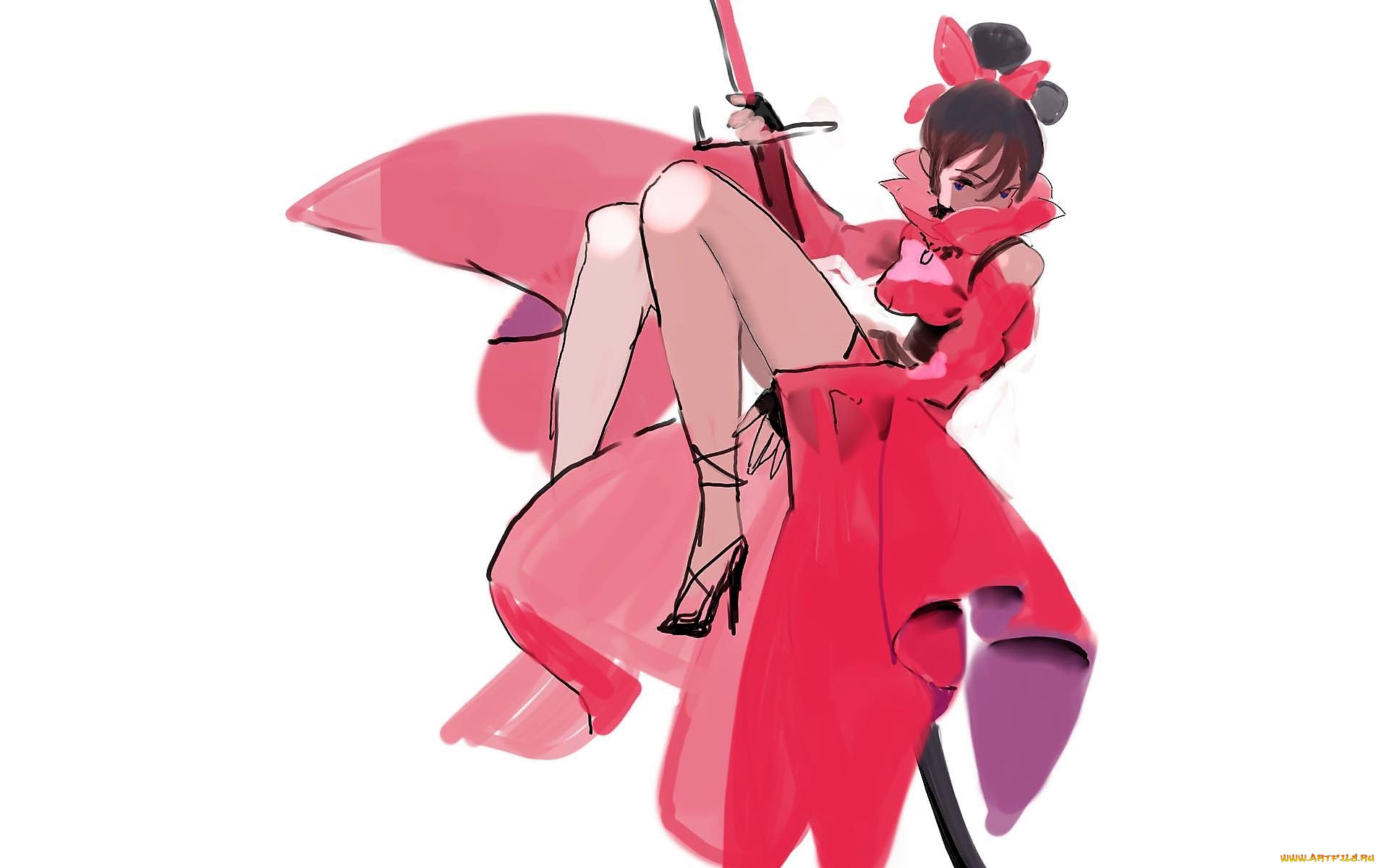 аниме, unknown, , другое, , девушка, оружие