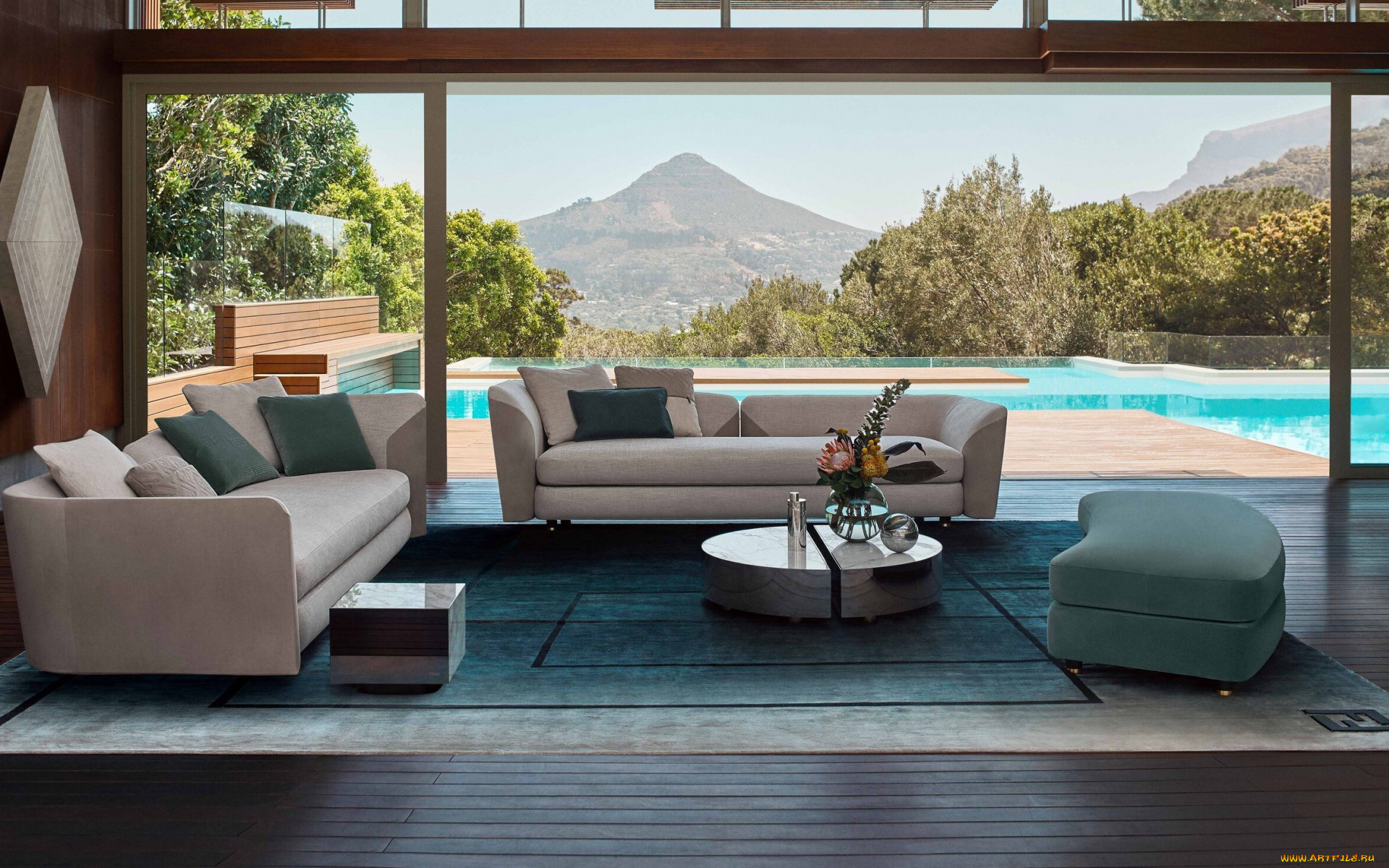 интерьер, веранды, , террасы, , балконы, горы, бассейн, веранда, мягкая, мебель