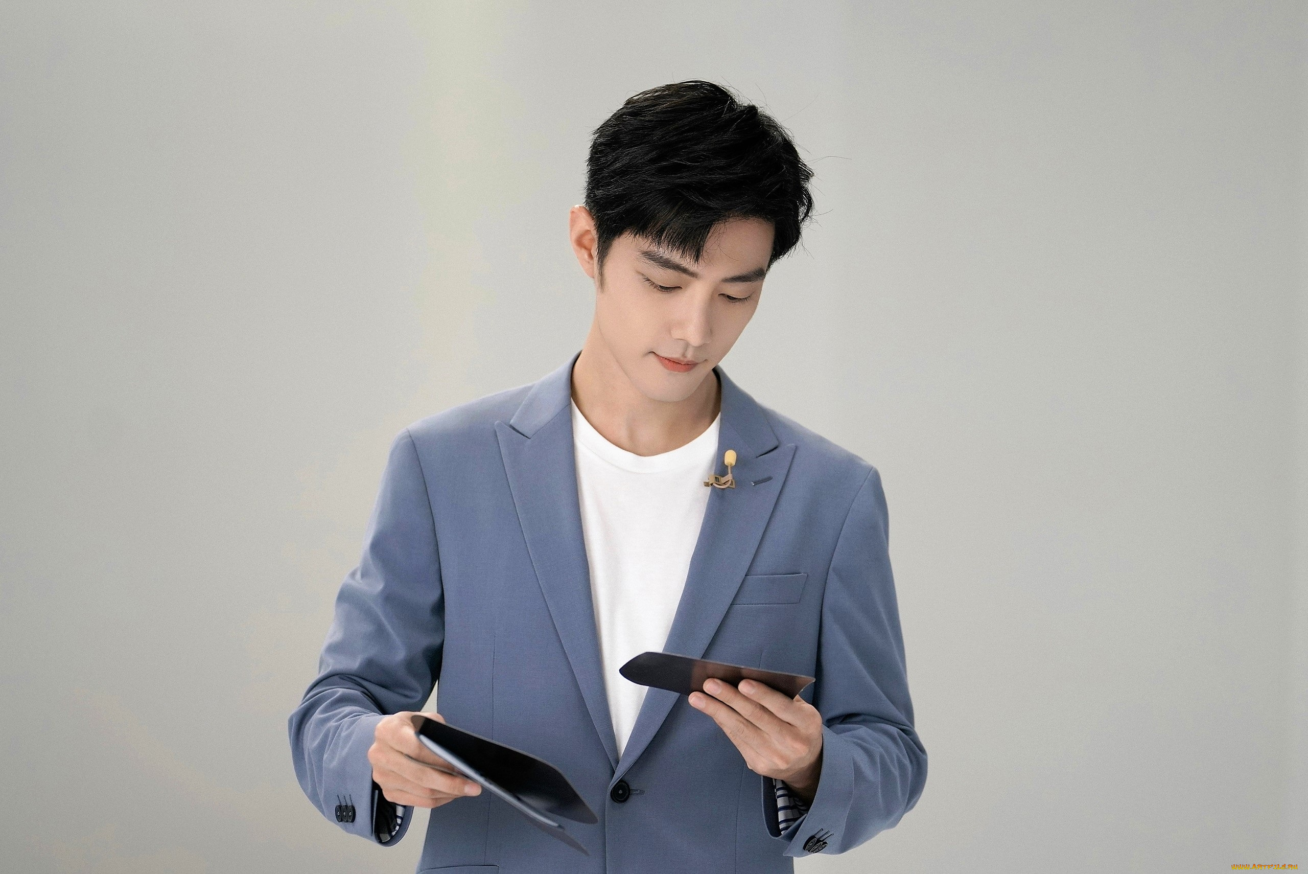 мужчины, xiao, zhan, актер, певец, пиджак, карточки