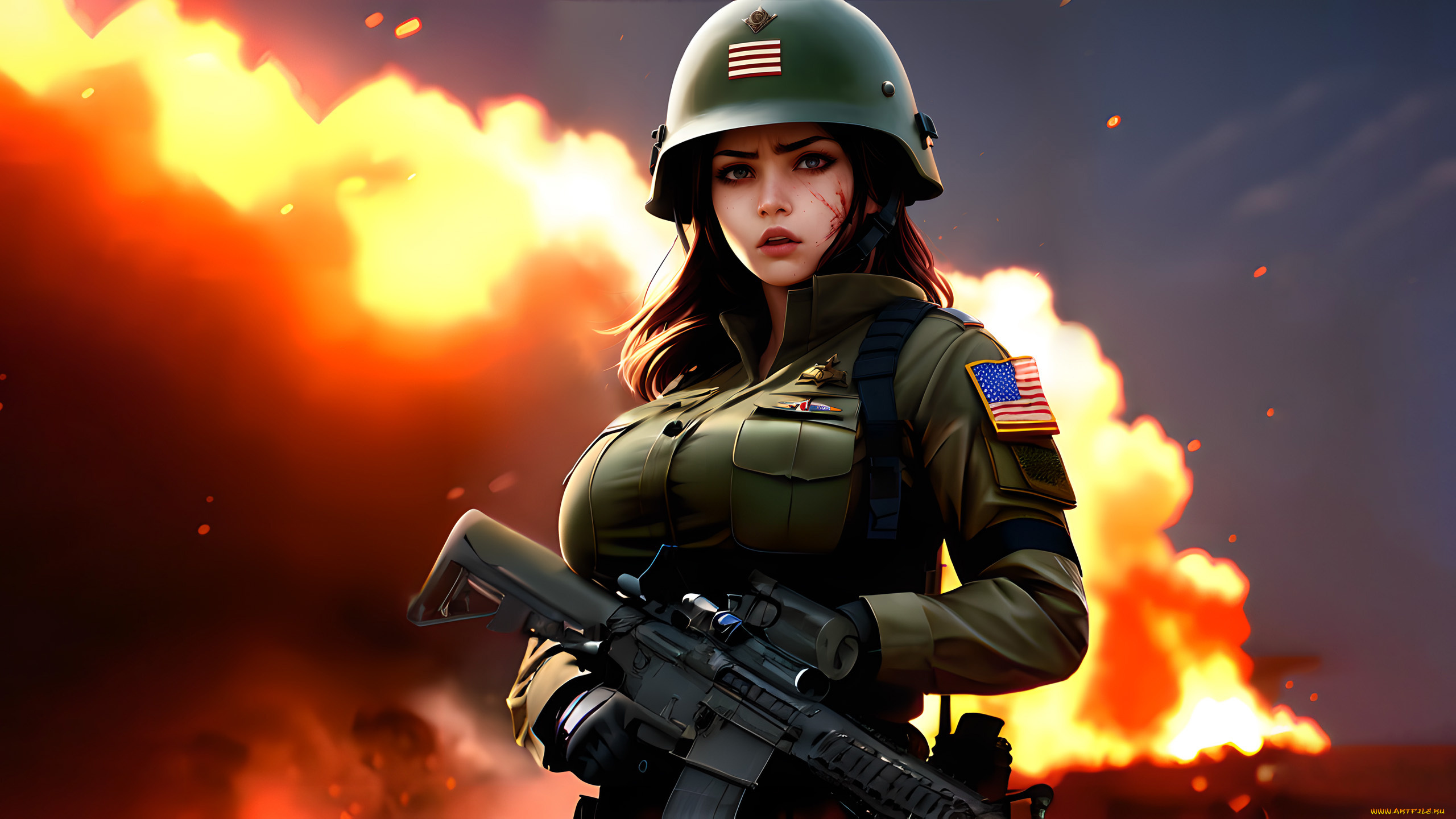 рисованное, армия, нейросети, графика, нейроарт, ai, art, нейронные, сети, рисунки, нейро, искусство, девушка, военная