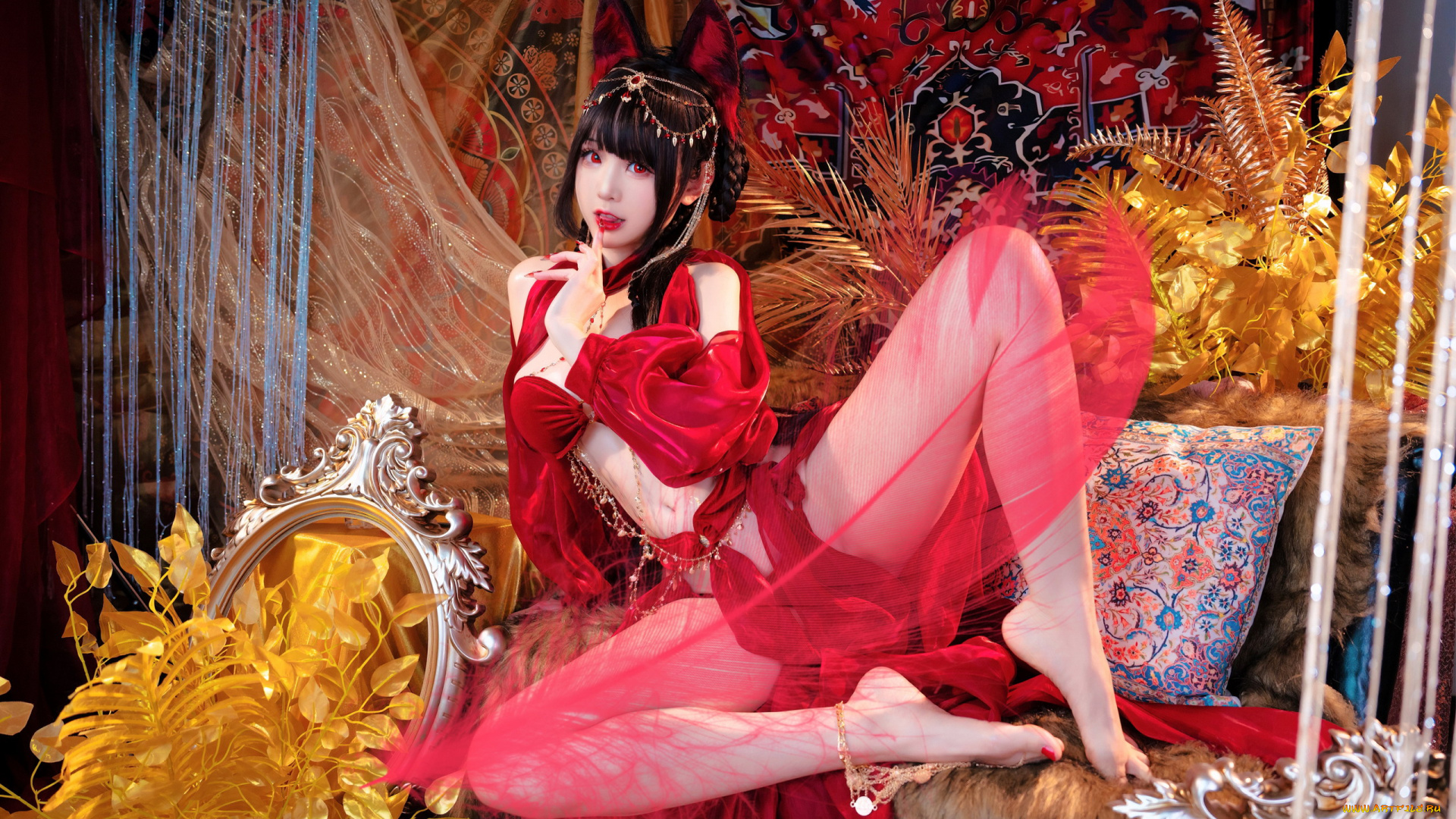 девушки, -, азиатки, азиатка, косплей