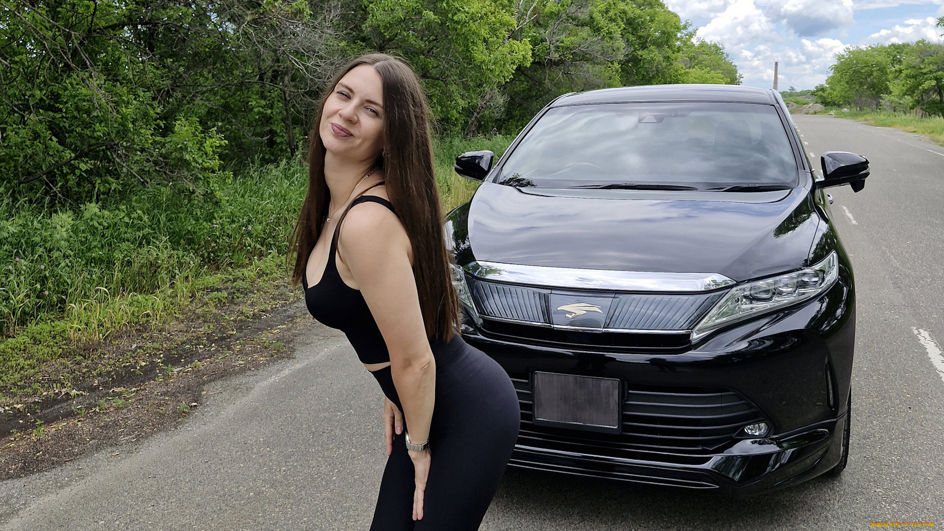 автомобили, -авто, с, девушками, toyota, harrier