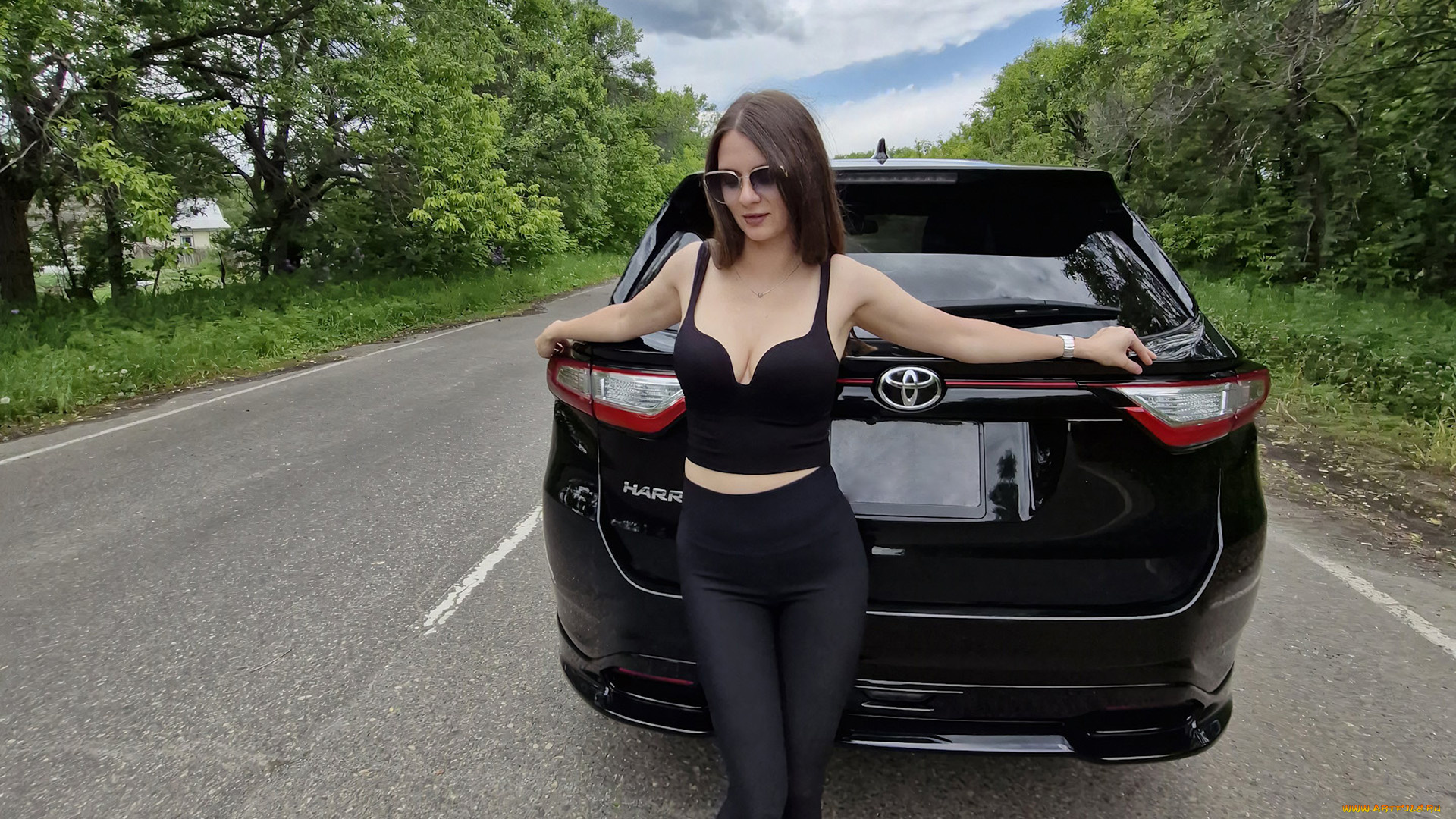 автомобили, -авто, с, девушками, toyota, harrier