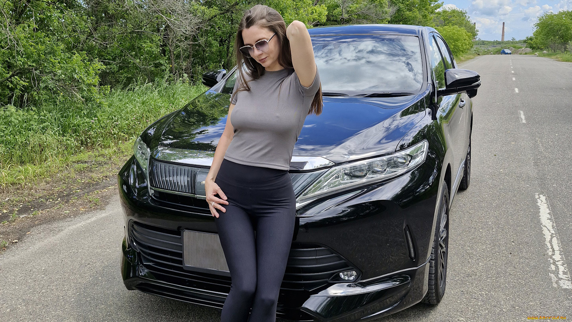 автомобили, -авто, с, девушками, toyota, harrier