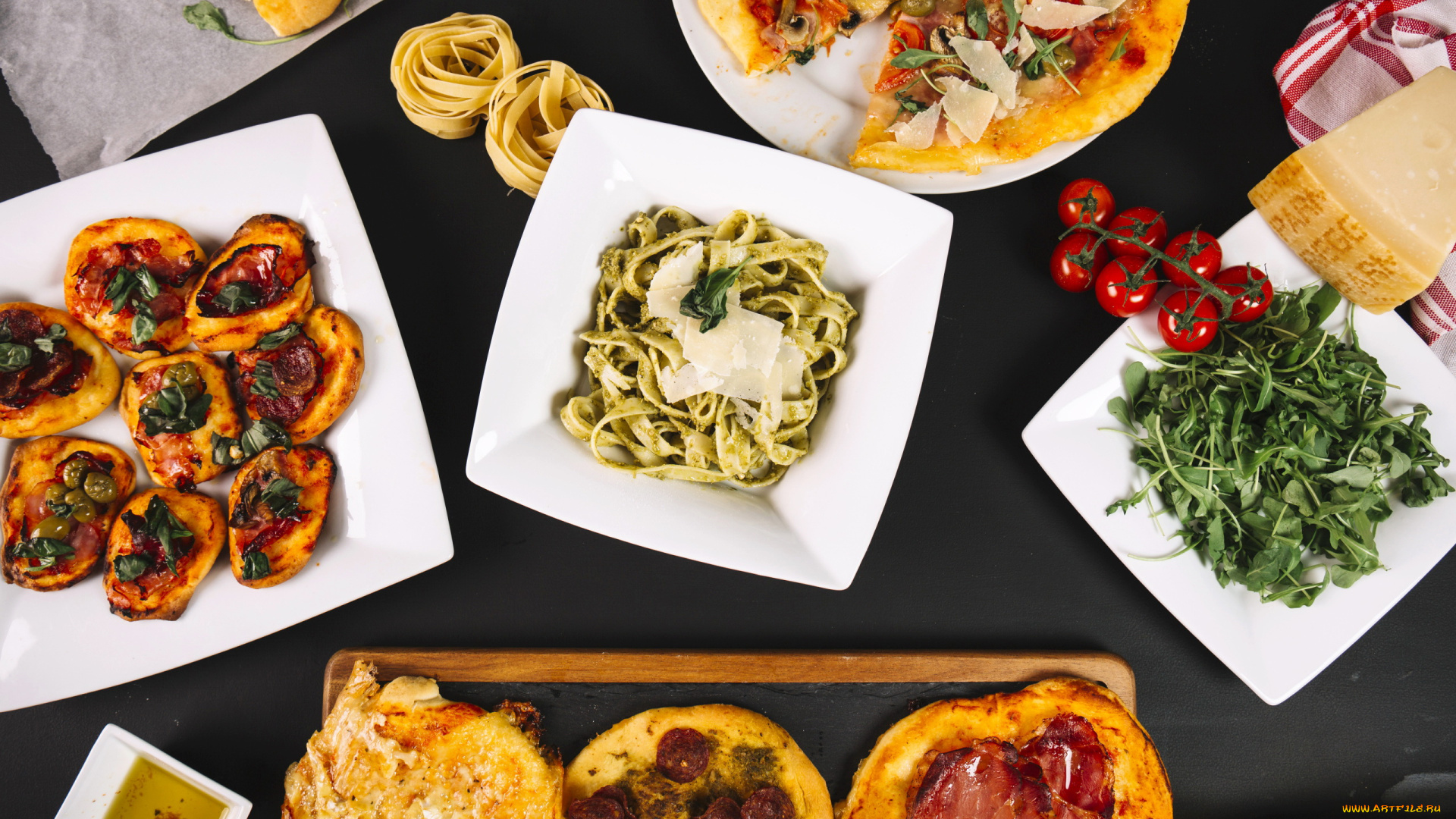 еда, разное, пицца, макароны, паста, бутеброды, сыр