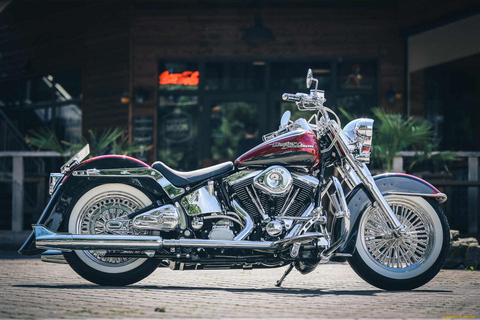 harley, мотоциклы, harley-davidson, thunderbike, customs, мотоцикл, байк, чёрно-красный