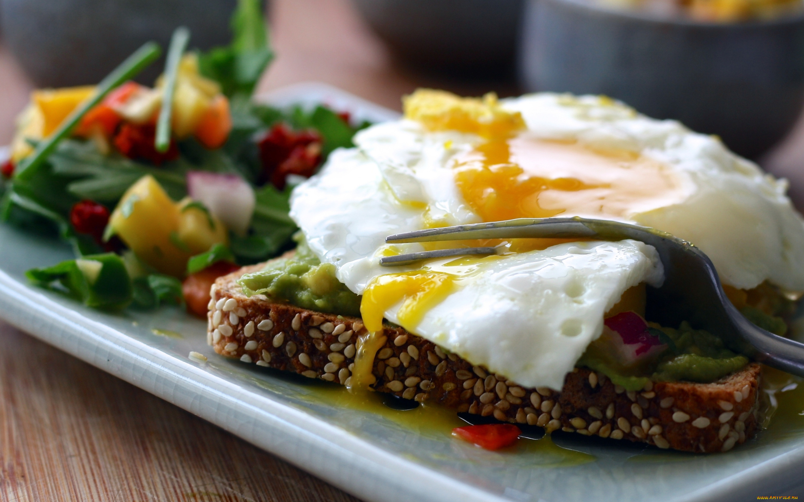 еда, яичные, блюда, яичница, глазунья