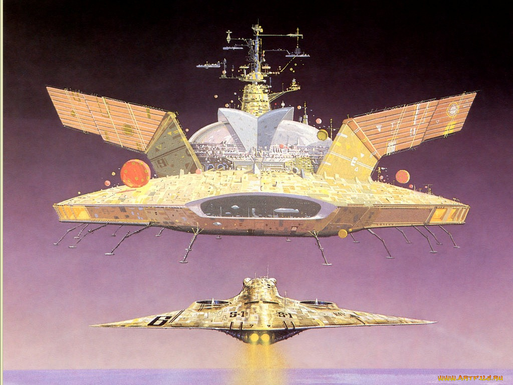 фэнтези, космические, корабли, звездолеты, станции