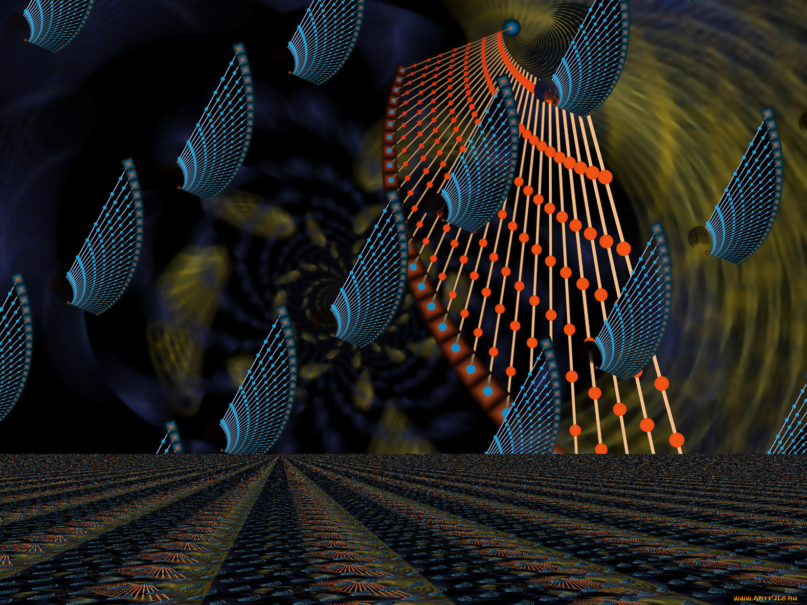 3д, графика, fractal, фракталы