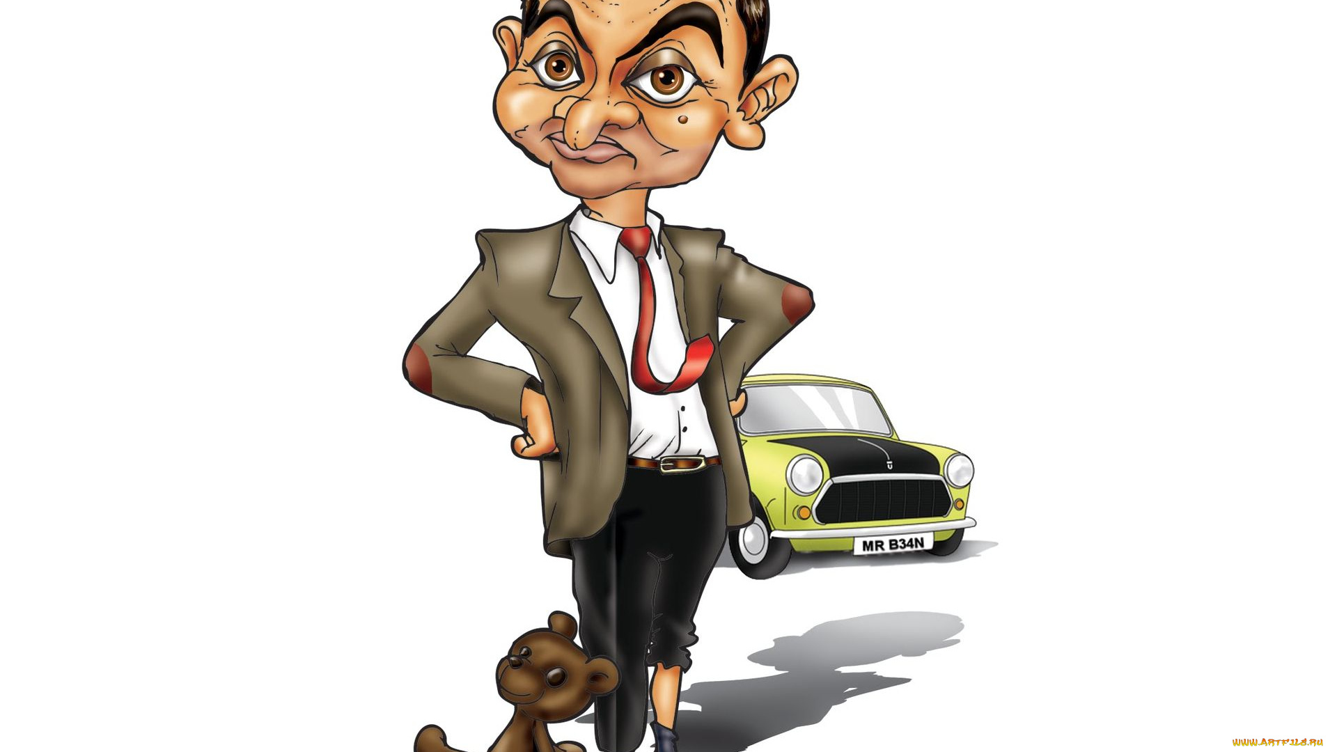 рисованные, люди, мистер, бин