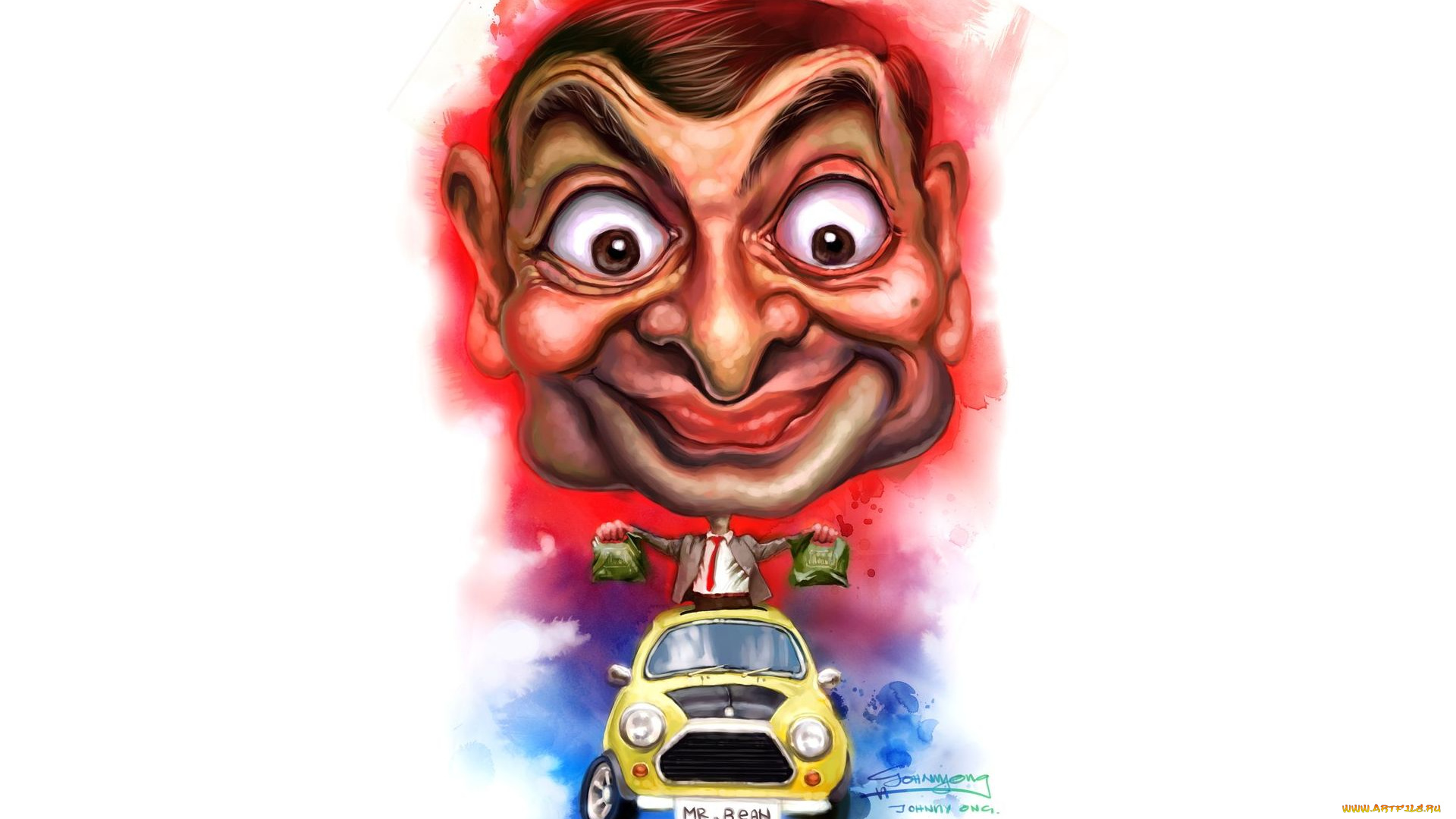 рисованные, люди, мистер, бин