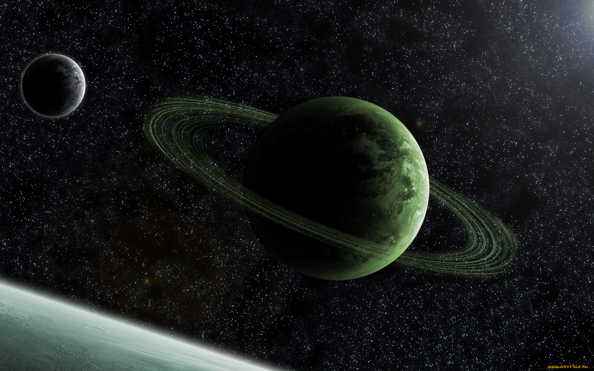 космос, арт, планеты, звёзды