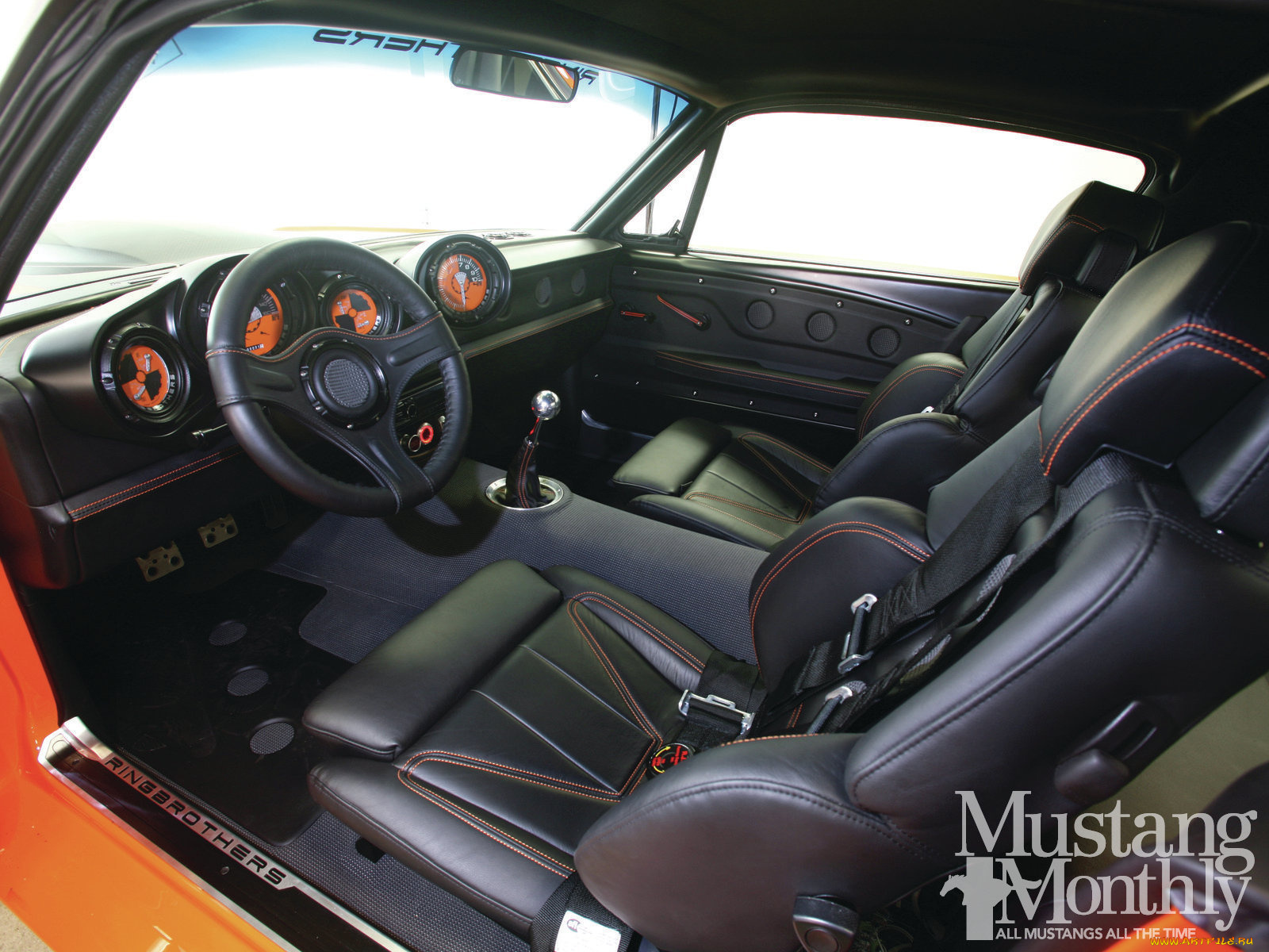 автомобили, интерьеры, mustang