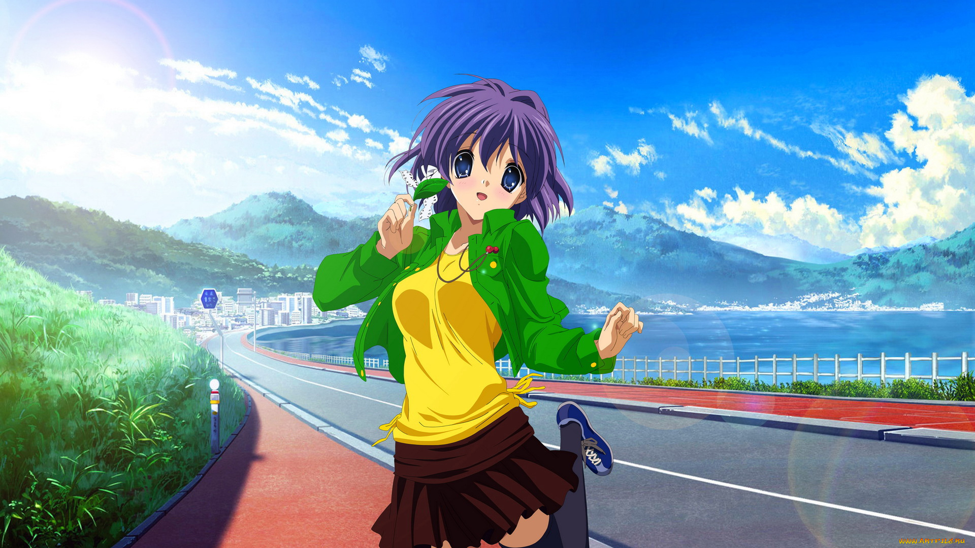 аниме, clannad, девушка