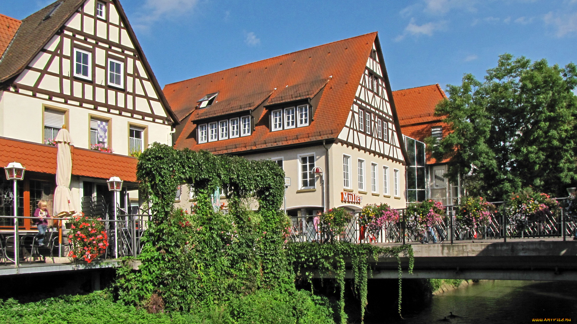 германия, зинсхайм, города, здания, дома