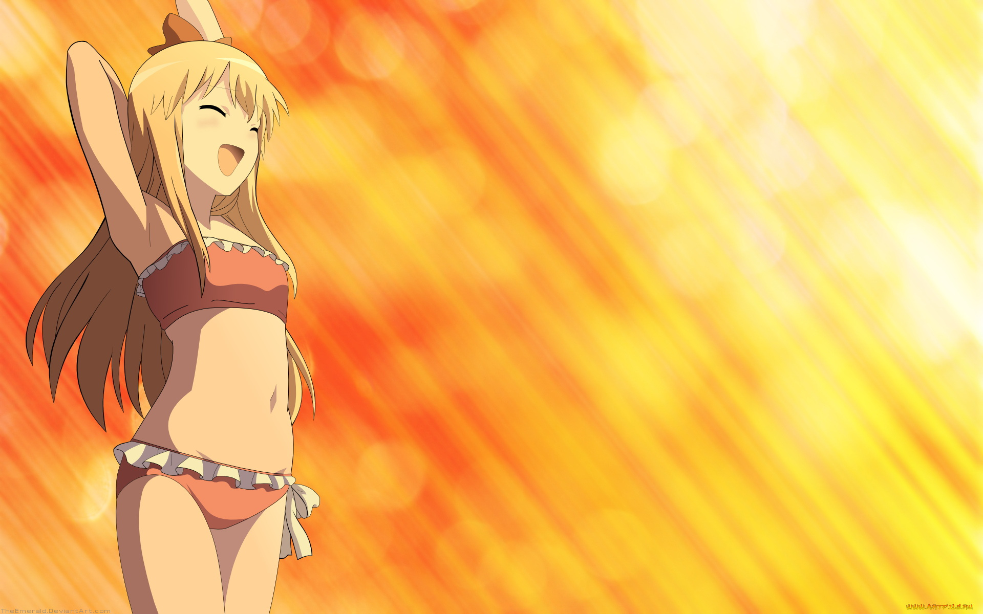 аниме, yuru, yuri, девушка