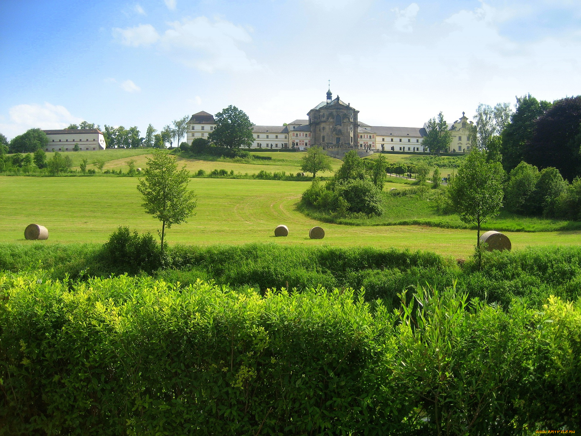 города, дворцы, замки, крепости, замок, холм, лужайка