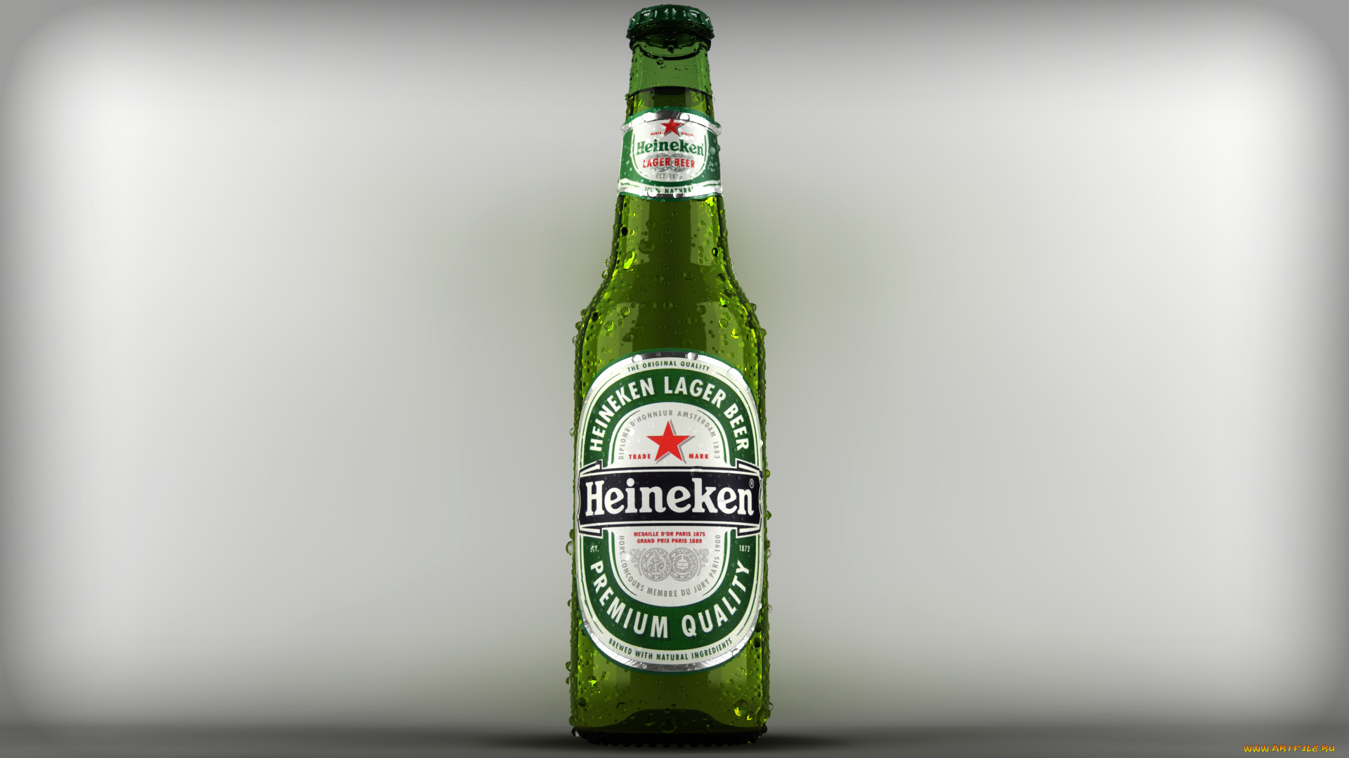 бренды, heineken, капли, бутылка