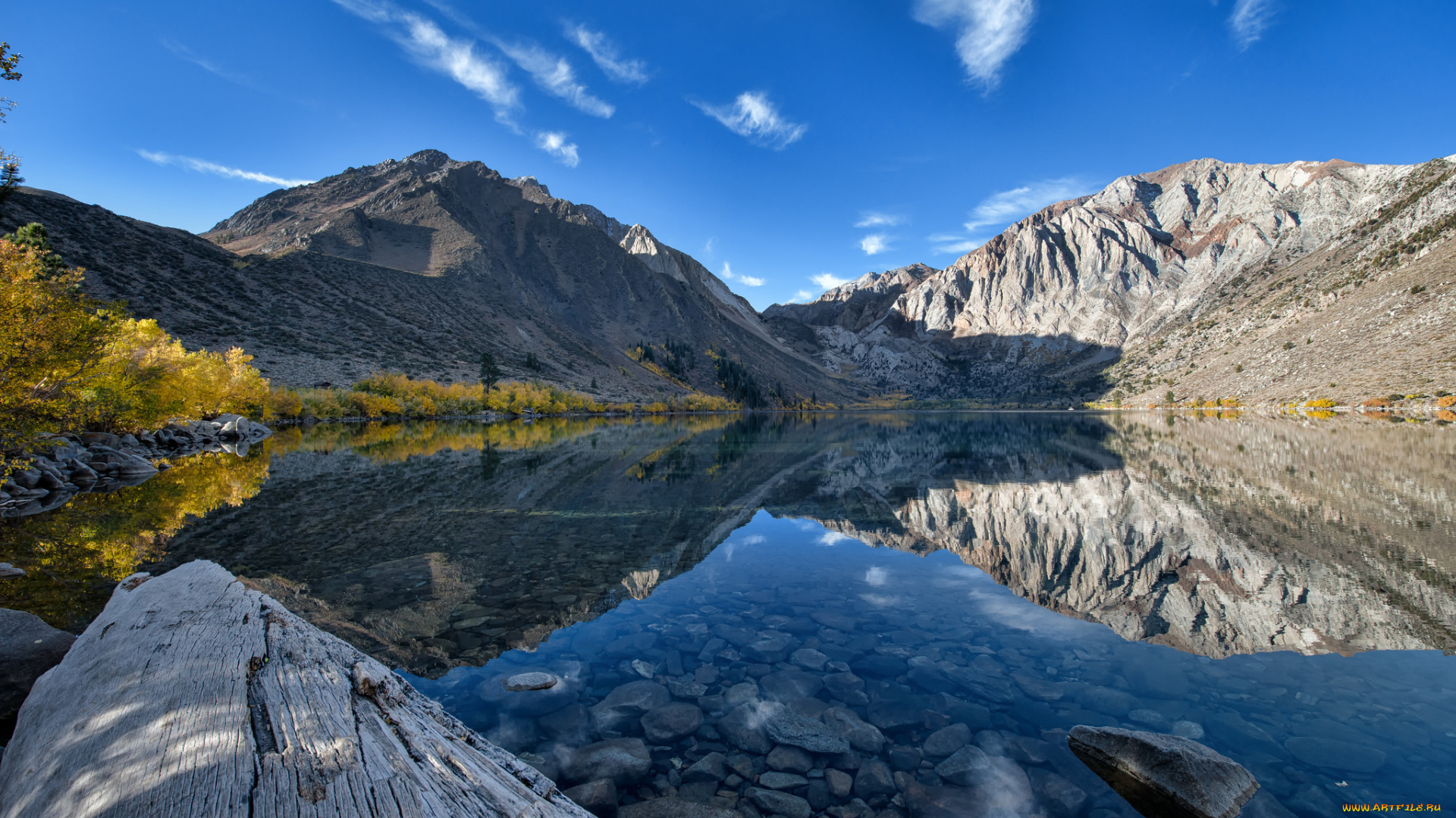 convict, lake, california, природа, реки, озера, калифорния, отражение, горы, озеро