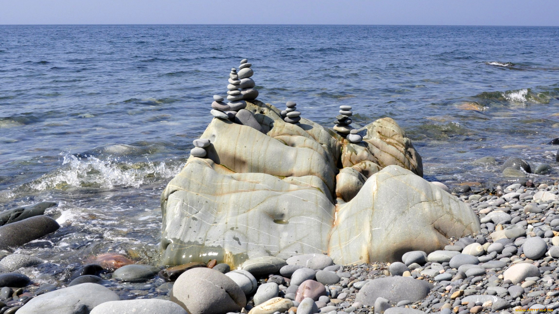 природа, камни, минералы, океан, пляж, галька