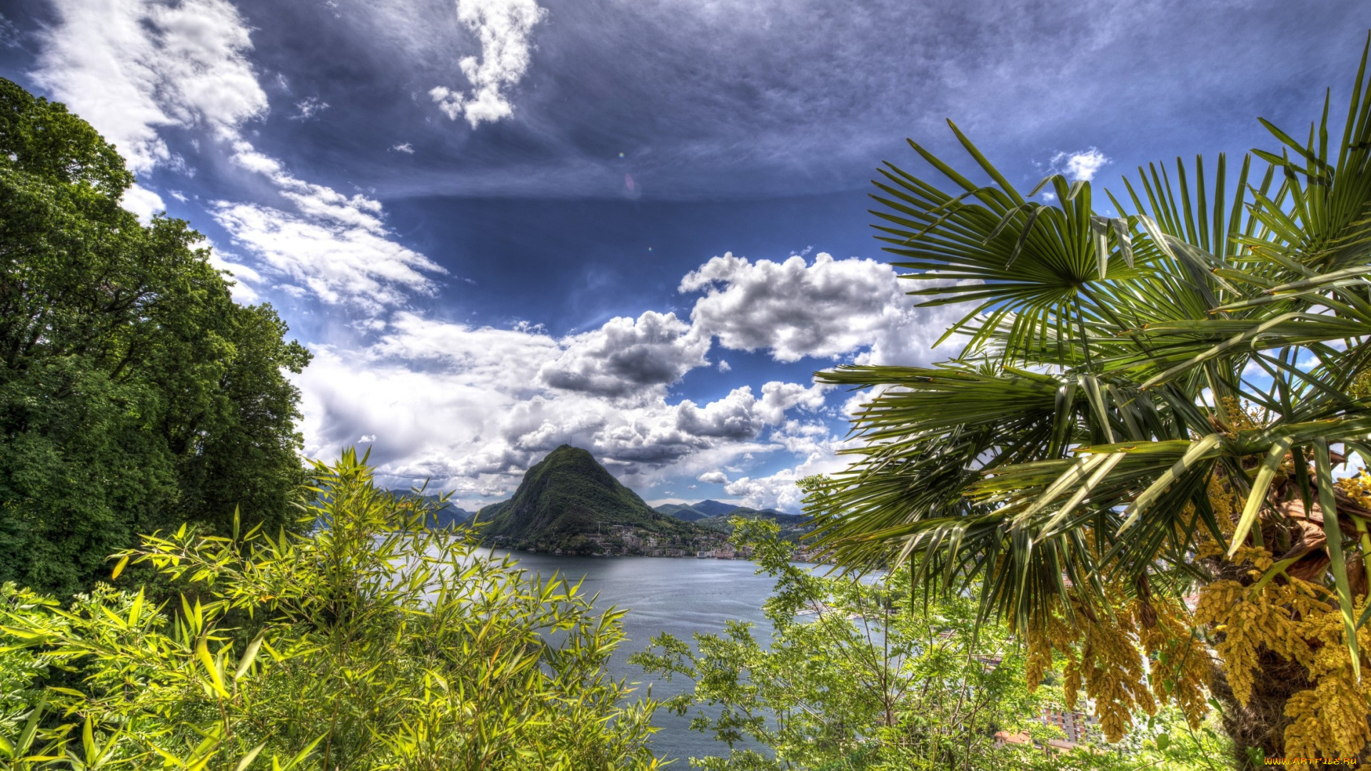 природа, тропики, океан, залив, горы, джунгли