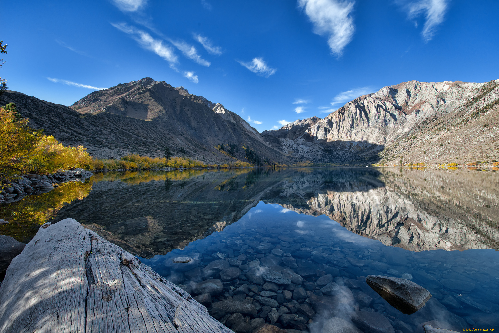 convict, lake, california, природа, реки, озера, калифорния, отражение, горы, озеро